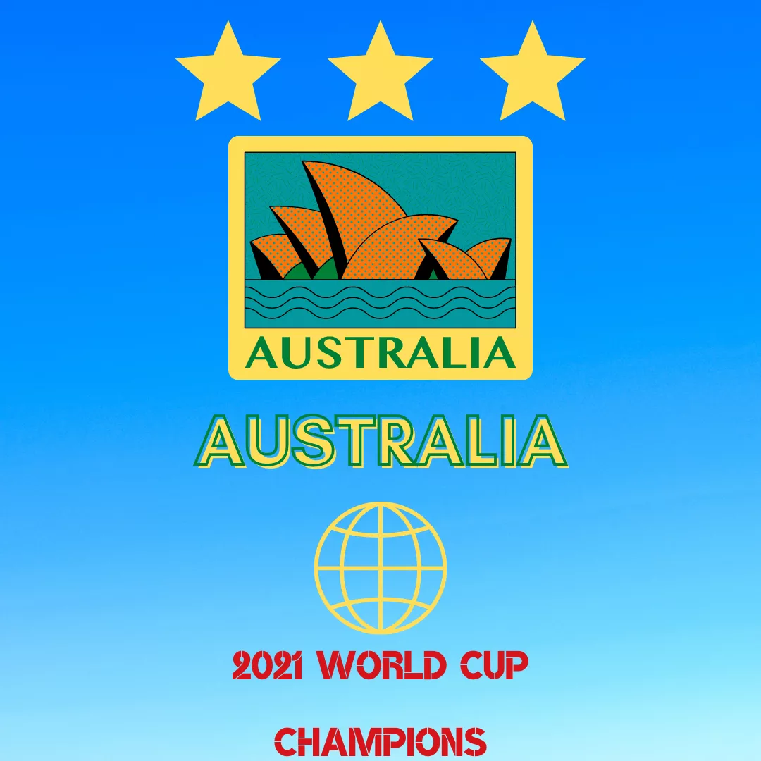 2021 World Cup Champions... AUSTRALIA