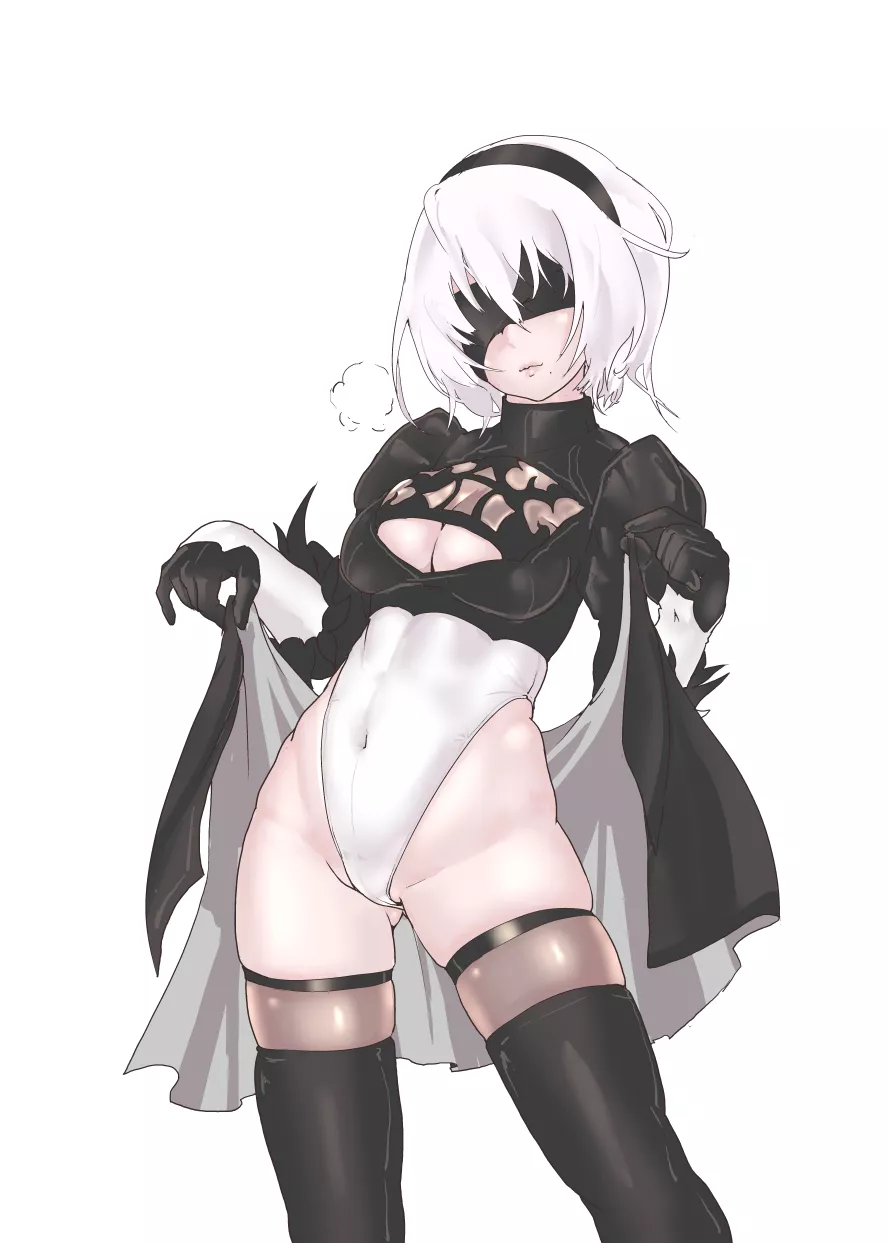 2B Taking Off Her Skirt (Mersoleil03) [Nier] (x-post from r/animebodysuits)