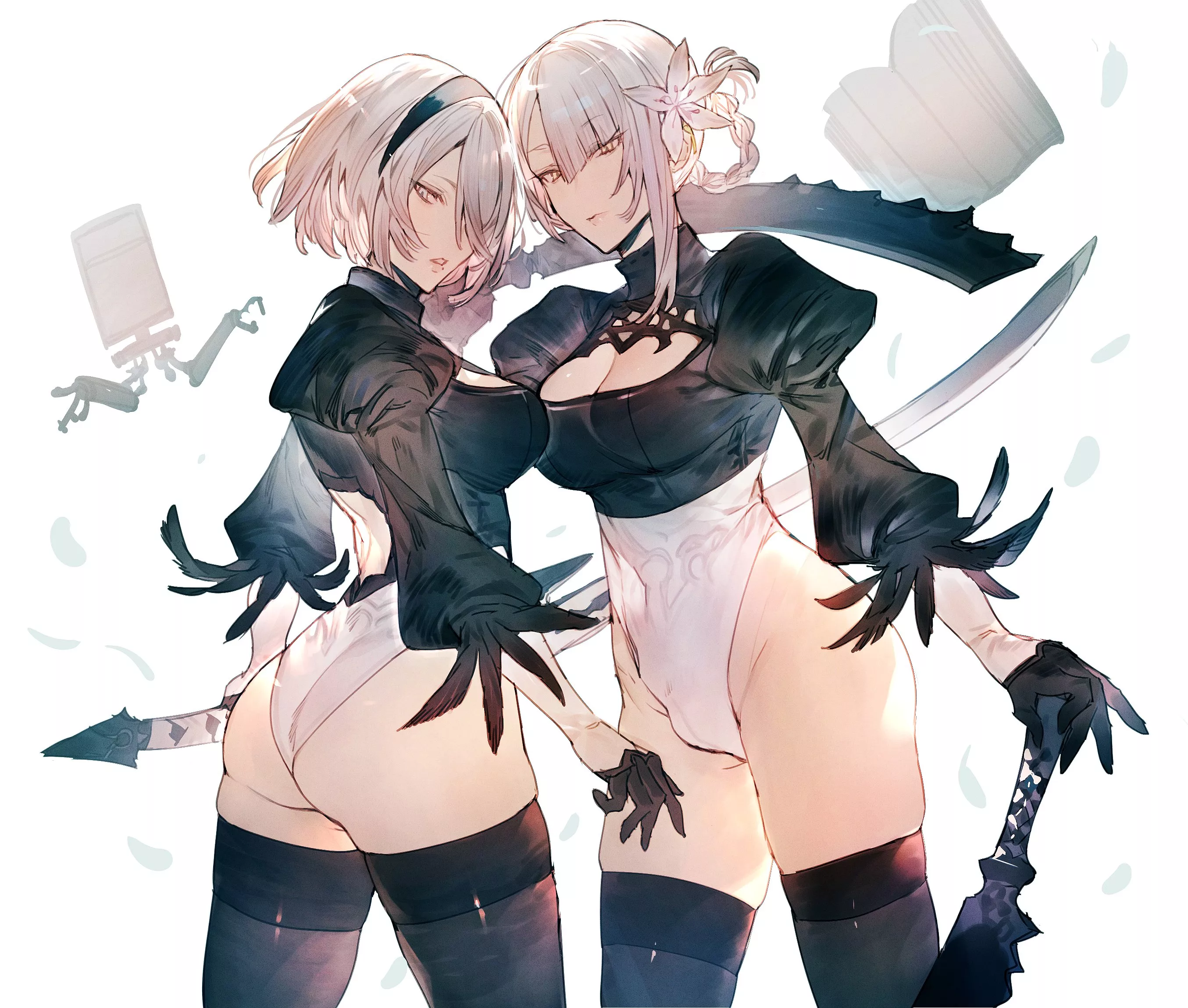 2B x Kaine [art by mytb_mono]