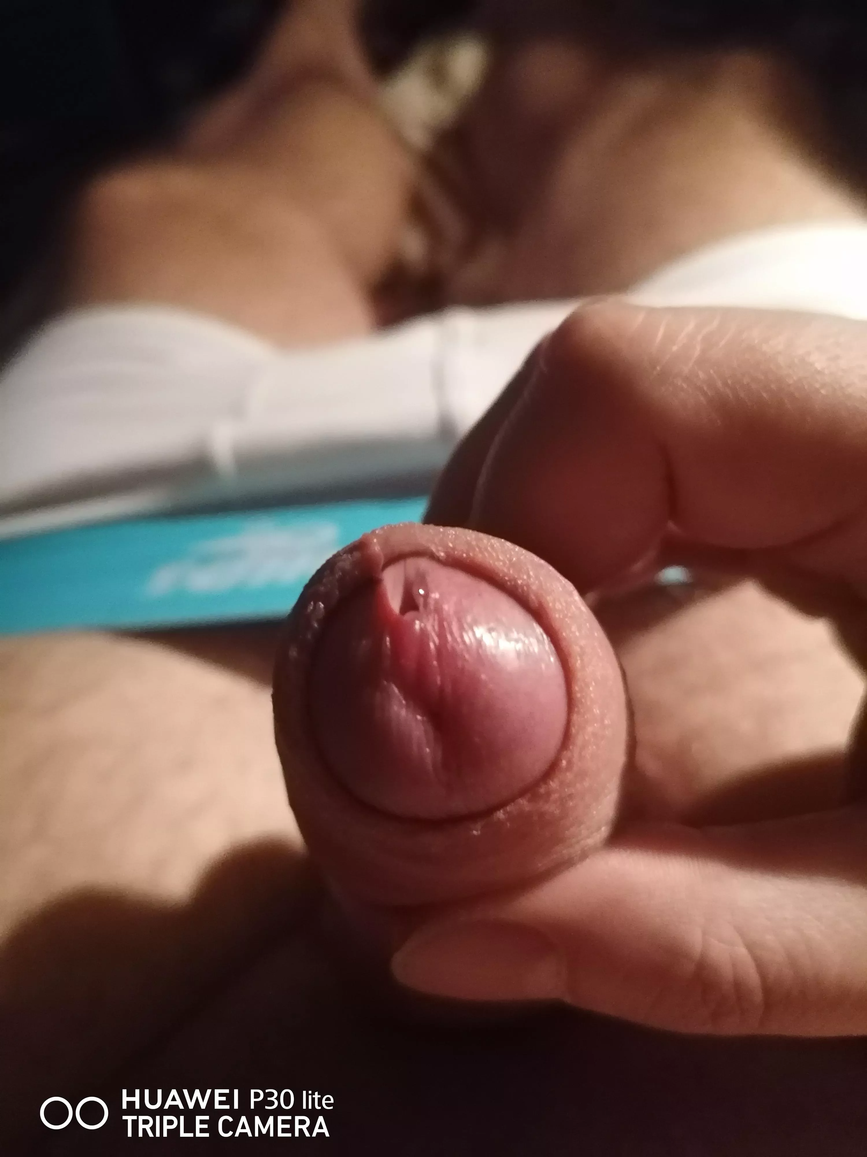 [39] First drop, almost ready to cum. Who wants to suck it dry?