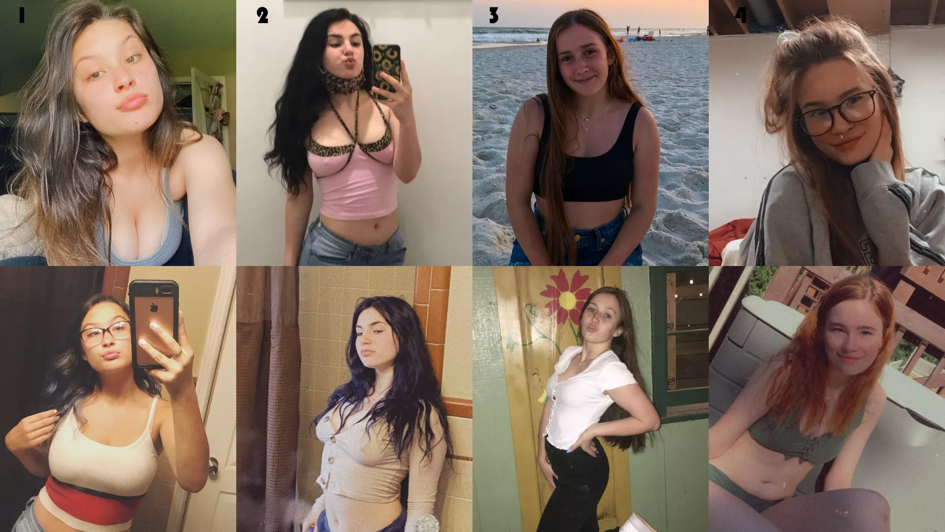 [4] The sluttiest girls at school. Which one are you taking? (DMs open)