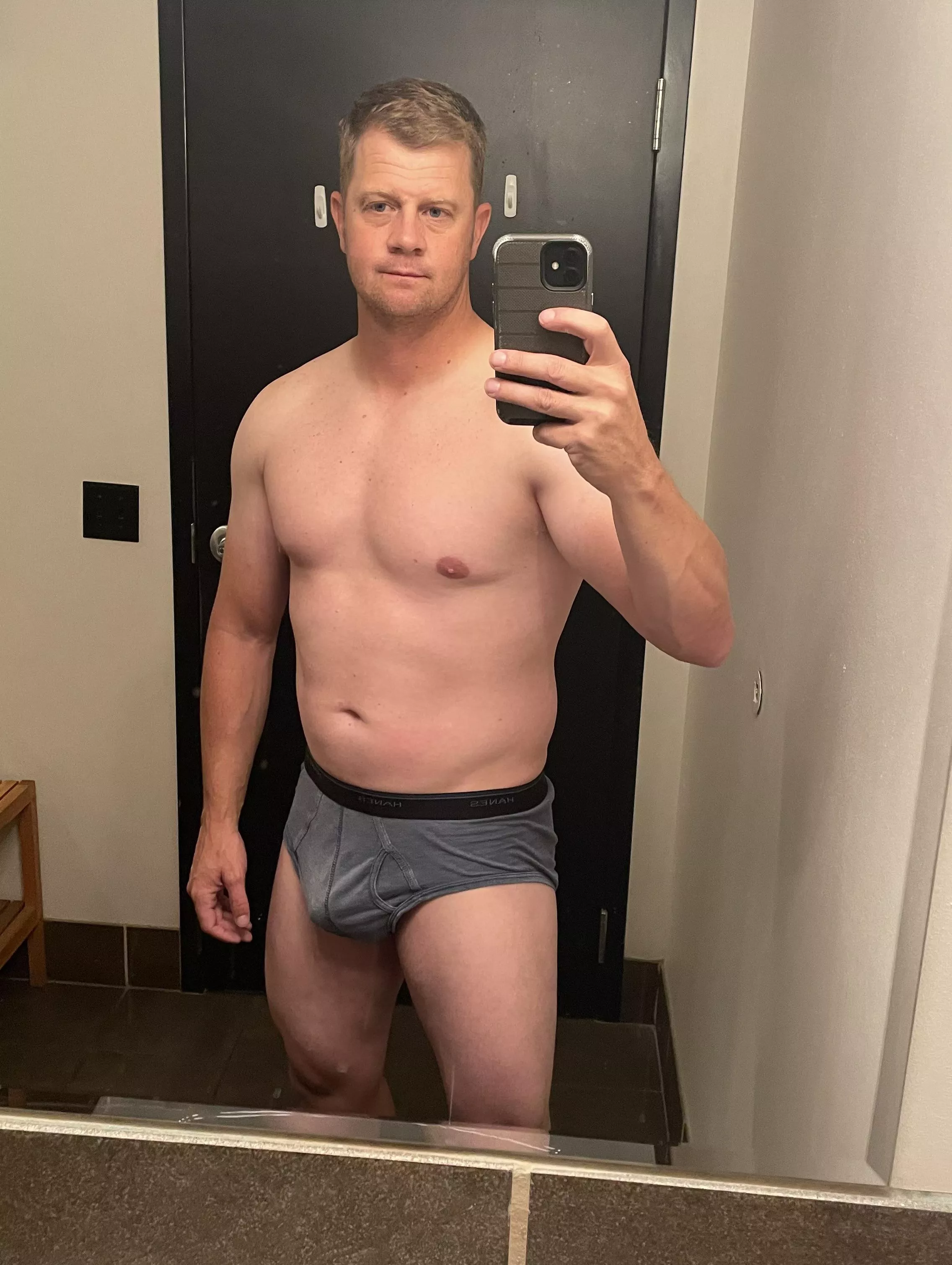 42M. Post gym dad bod.