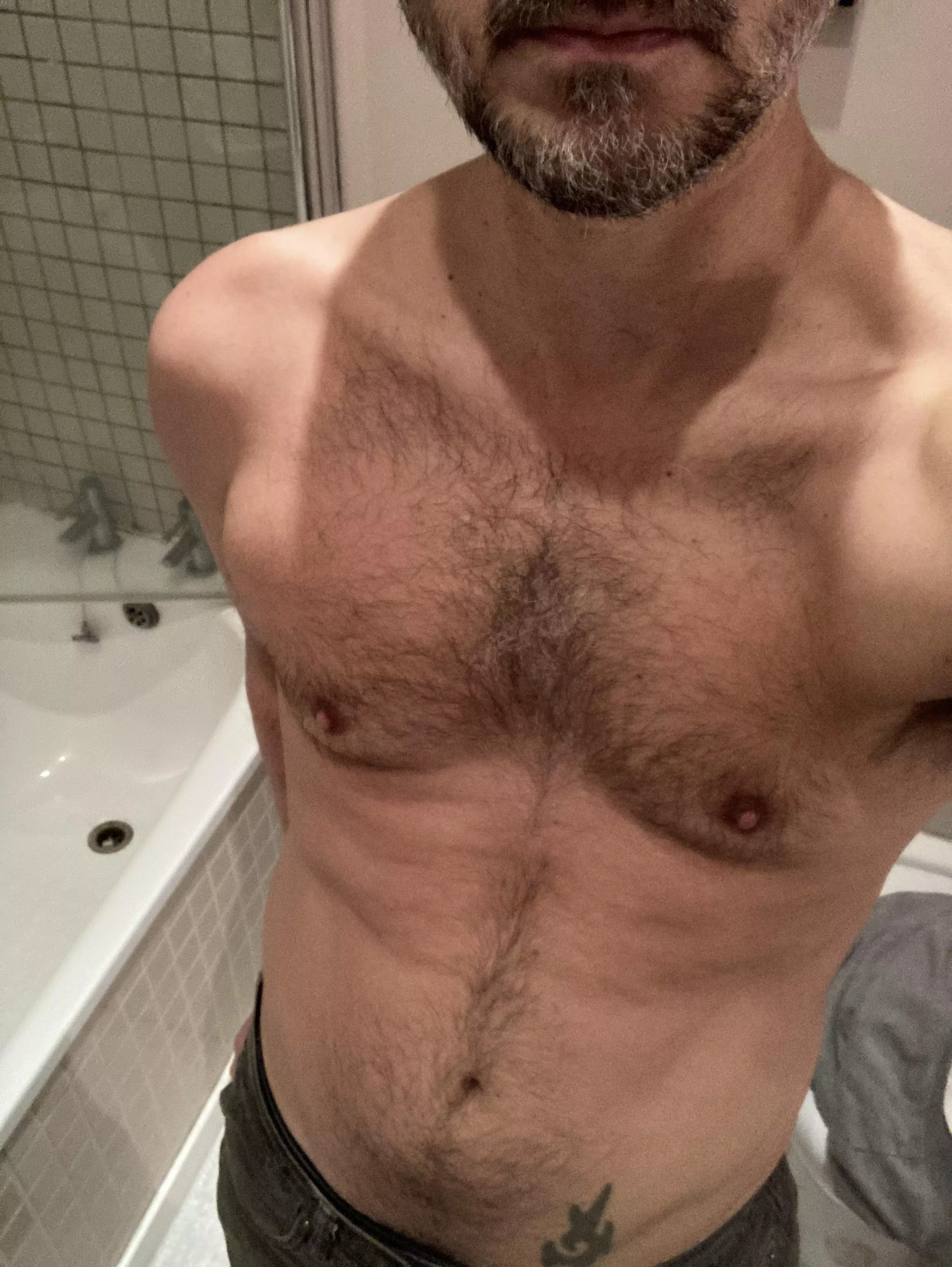 (43) grey beard chest hair porn ðŸ˜˜