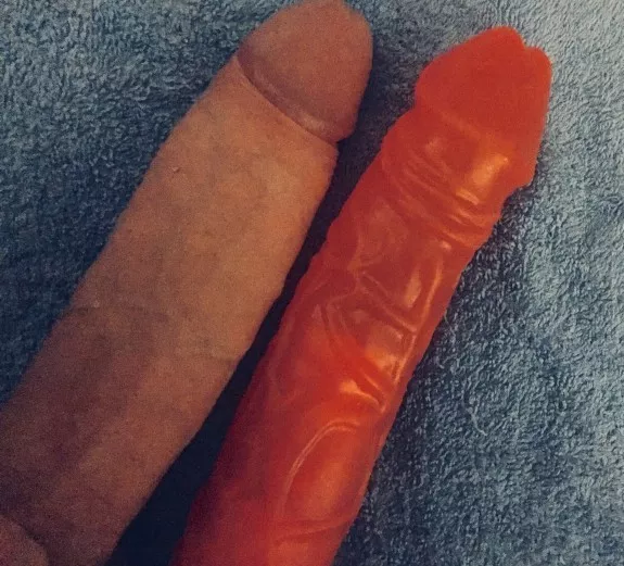 7.2 inch next to extra girthy dildo