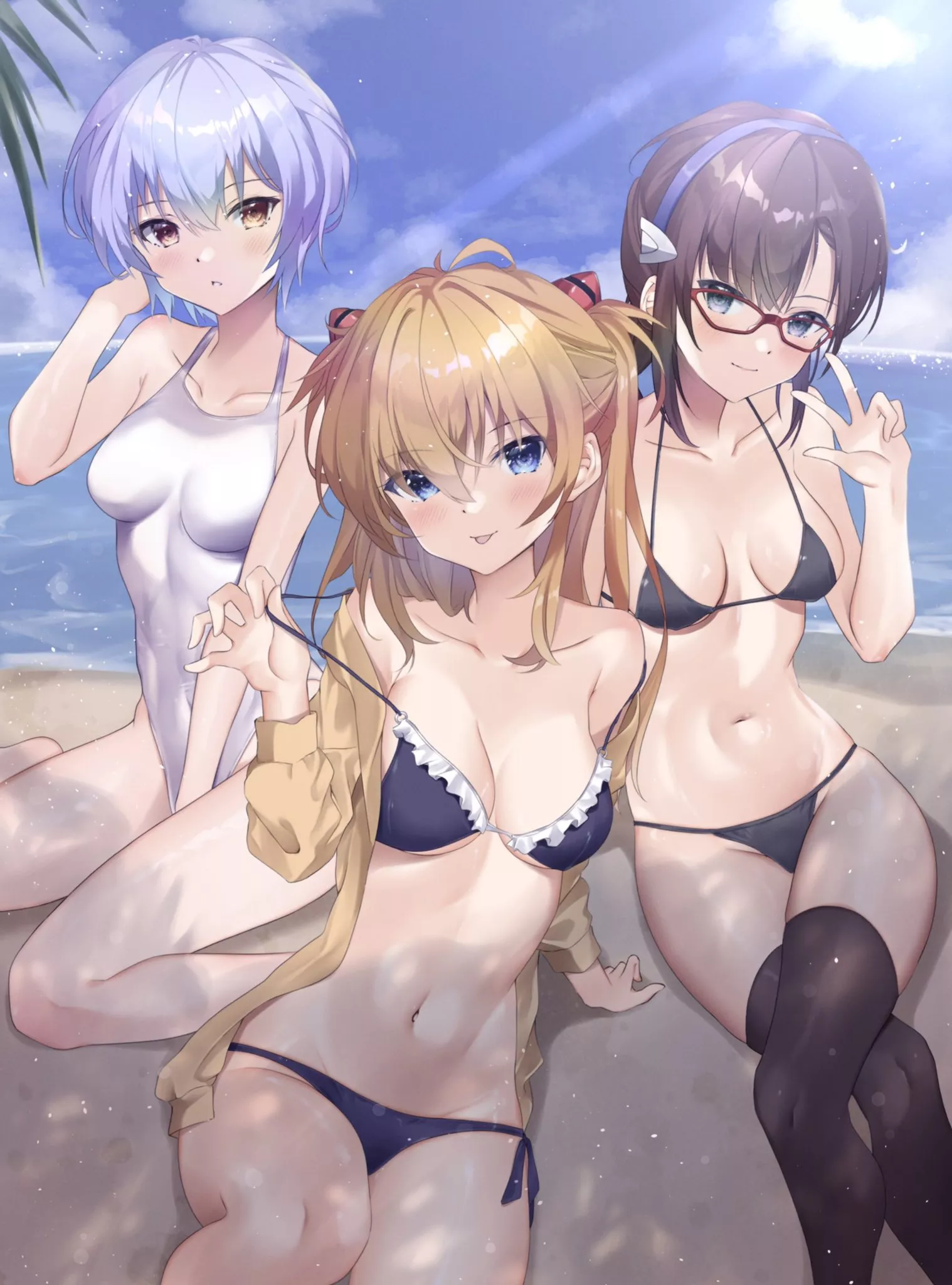 A beach episode. [Evangelion]