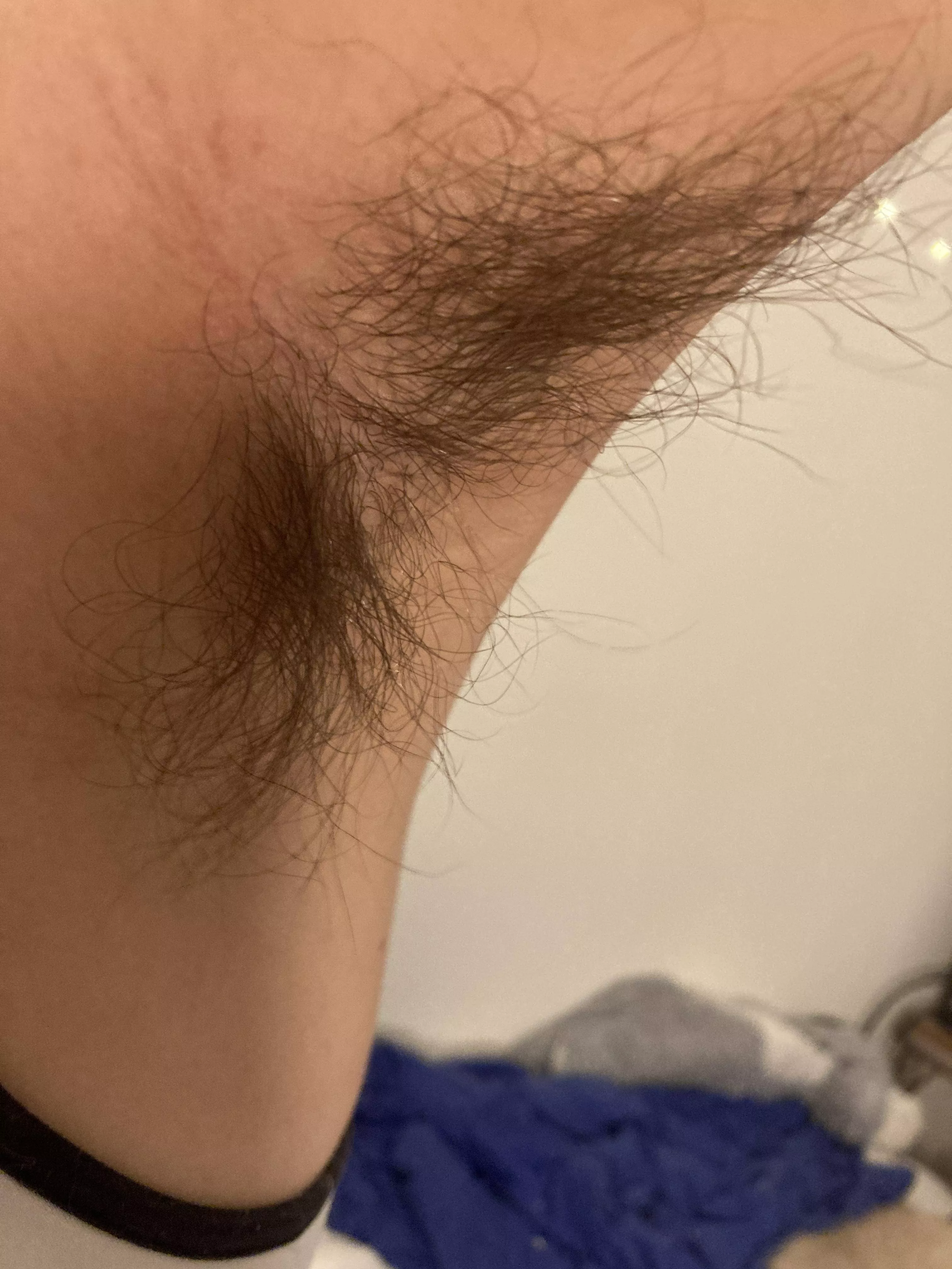 A close-up of my armpit hair!