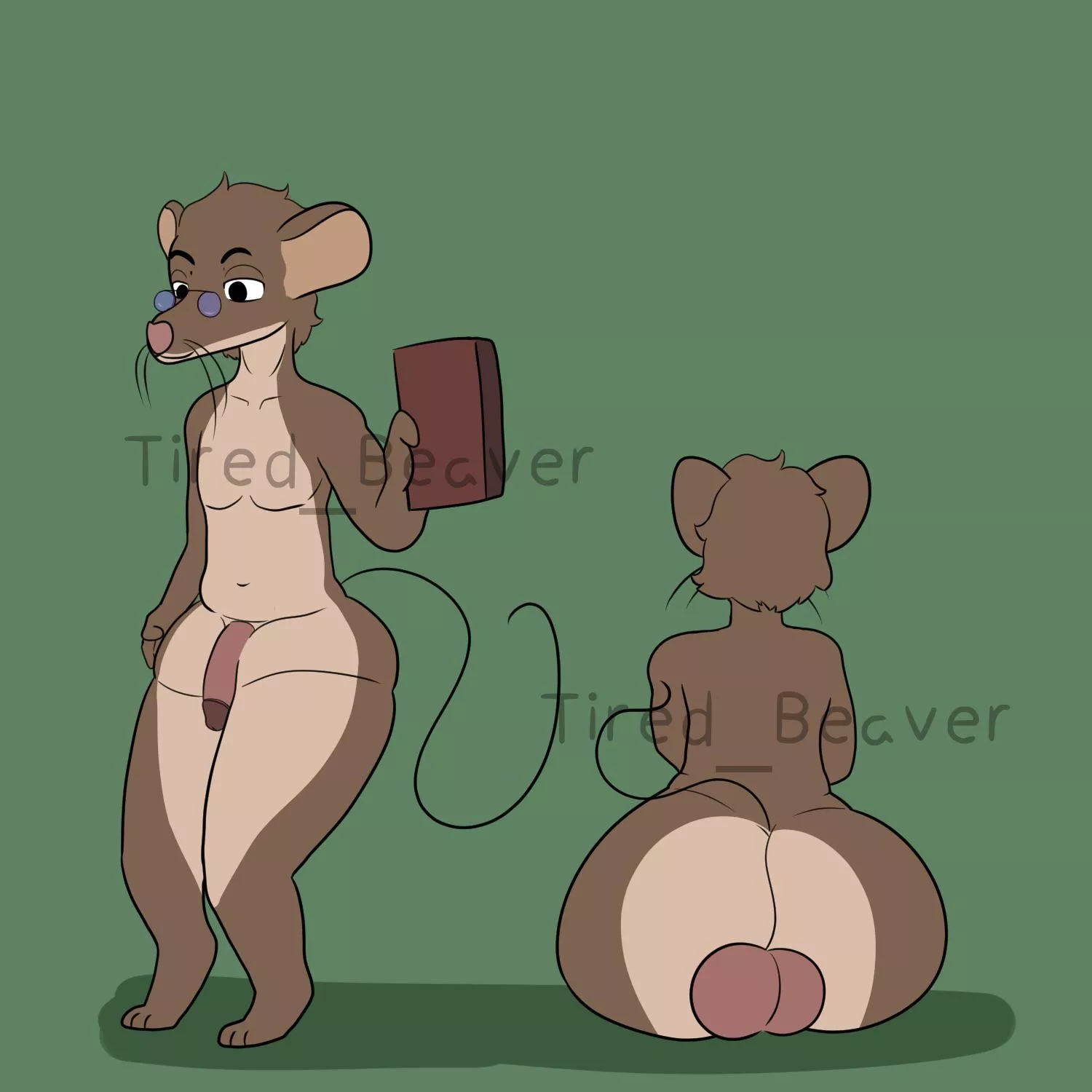 A cute mouse librarian [M] (Tired_Beaver)