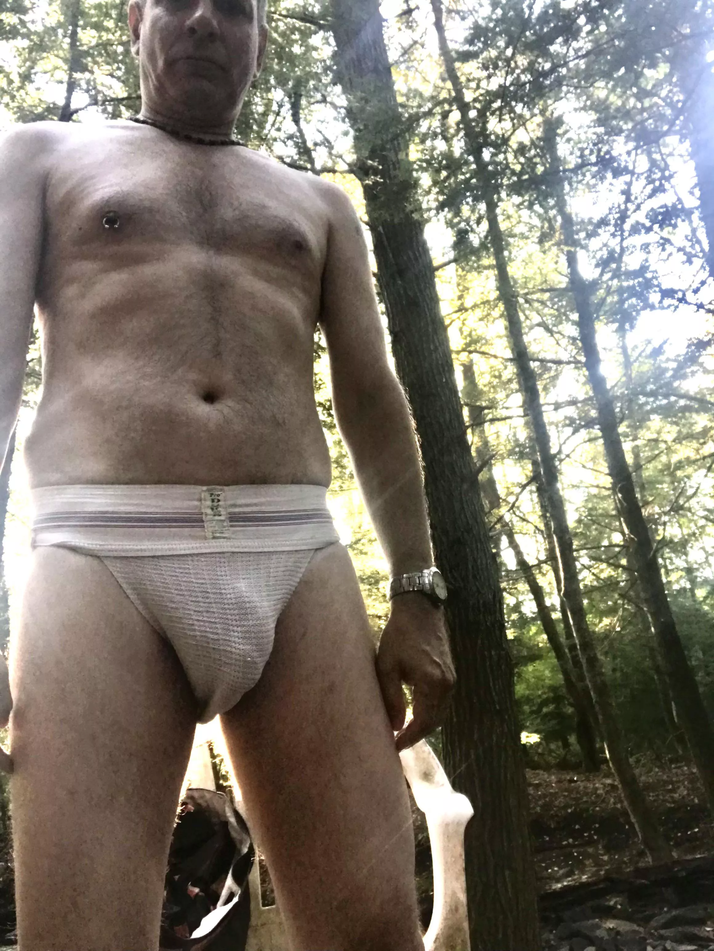 A dad in his jockstrap