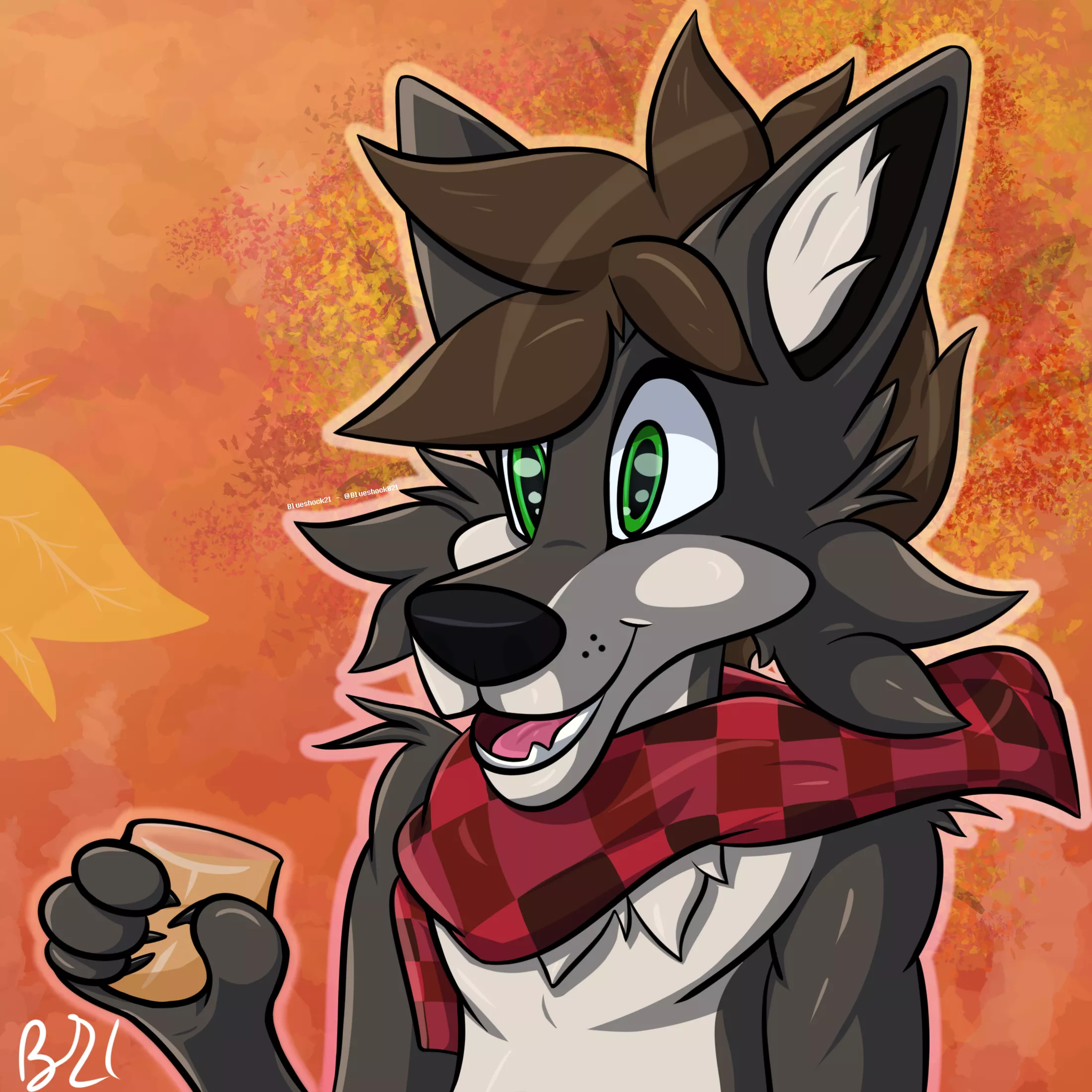 A Fall themed pfp | Art by me | Twitter: @Blueshock021