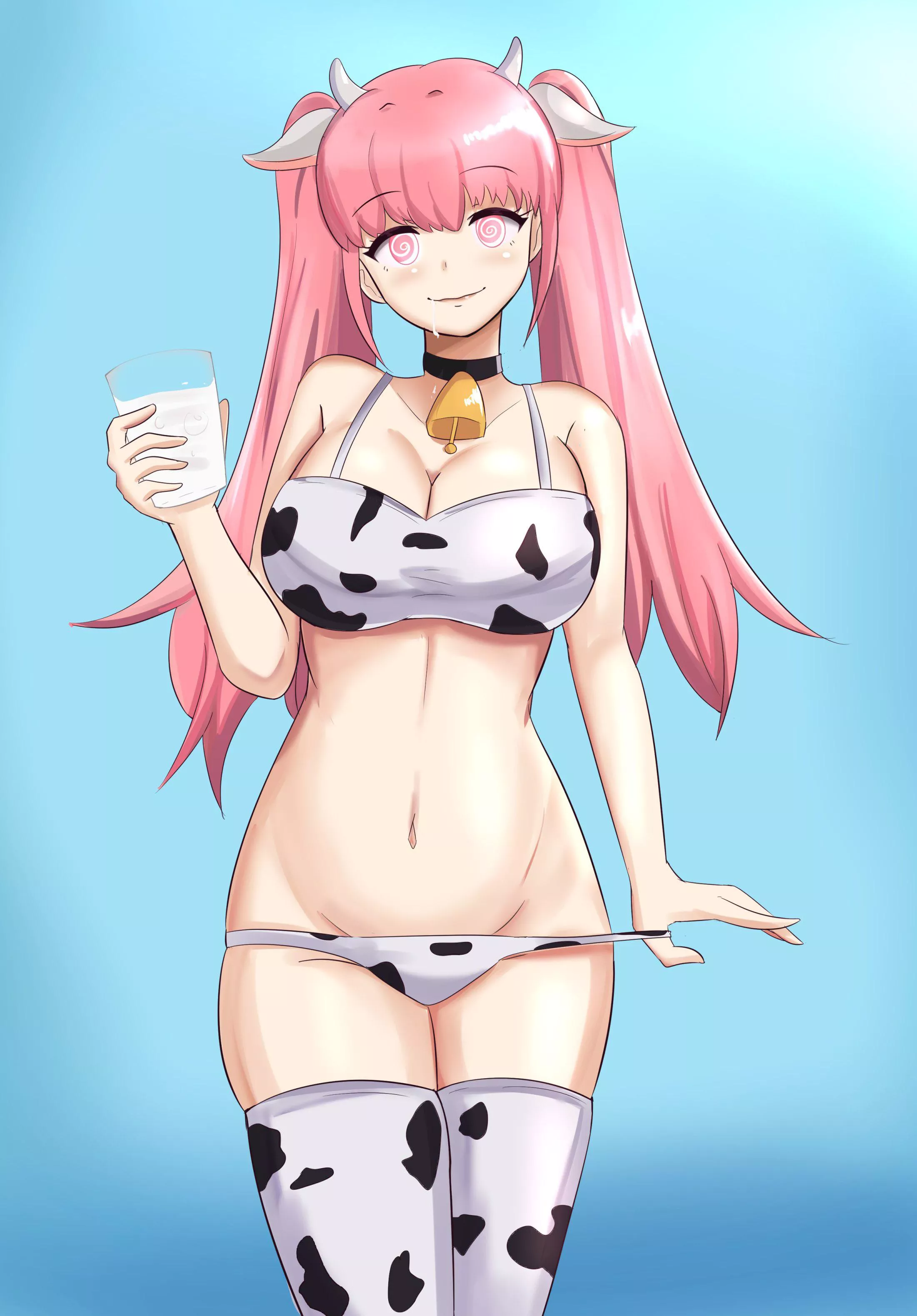 A Good Cow Girl Happy to Give Her Milk [Hilda] [Art by Valvalis]