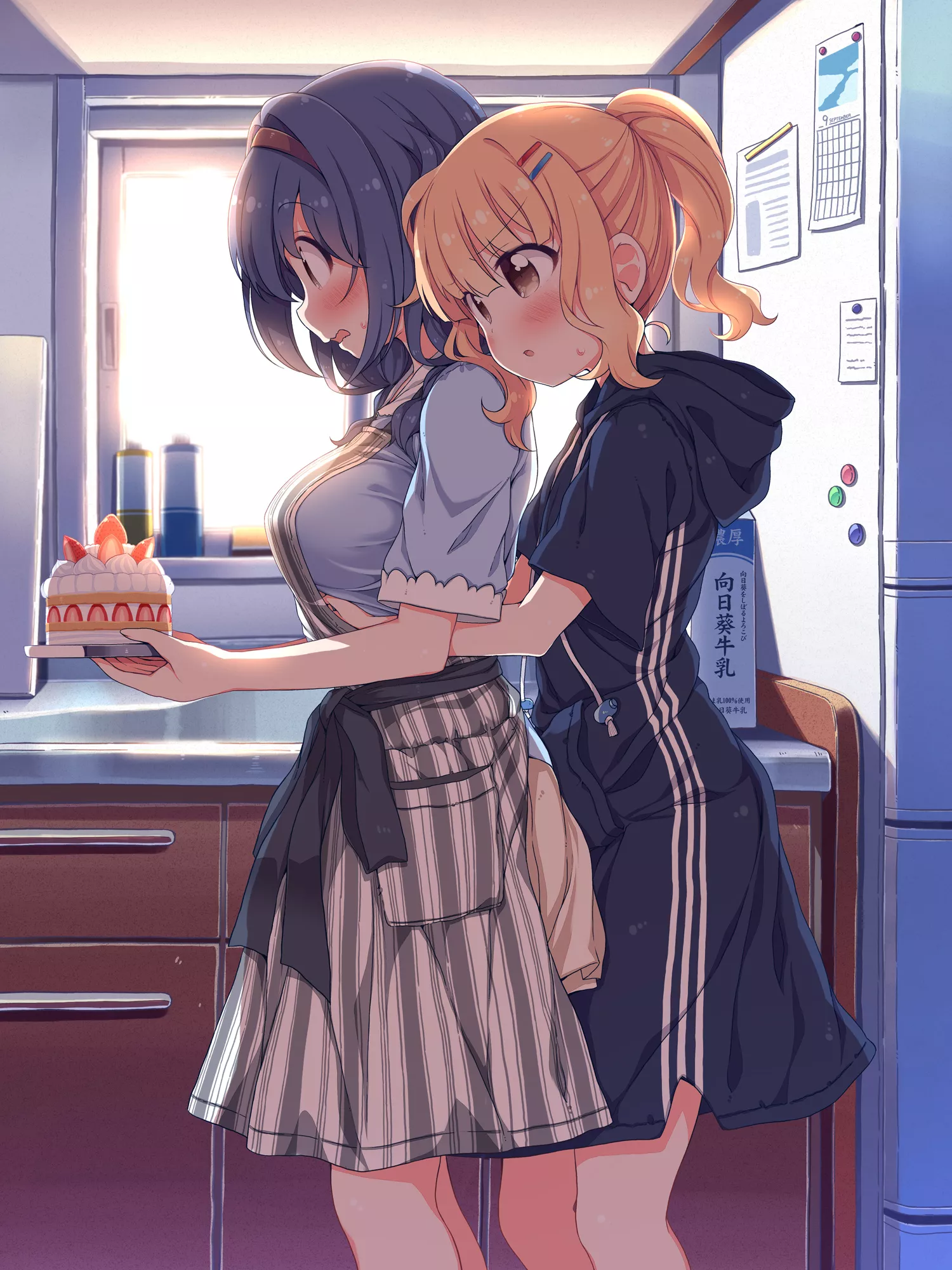 A hug from behind [Yuru Yuri]