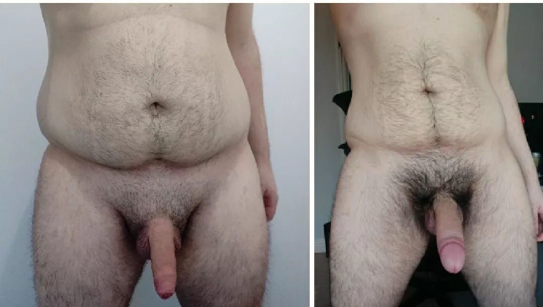 A little less chubby but still got a fair amount of chub left, which version of me do you prefer?