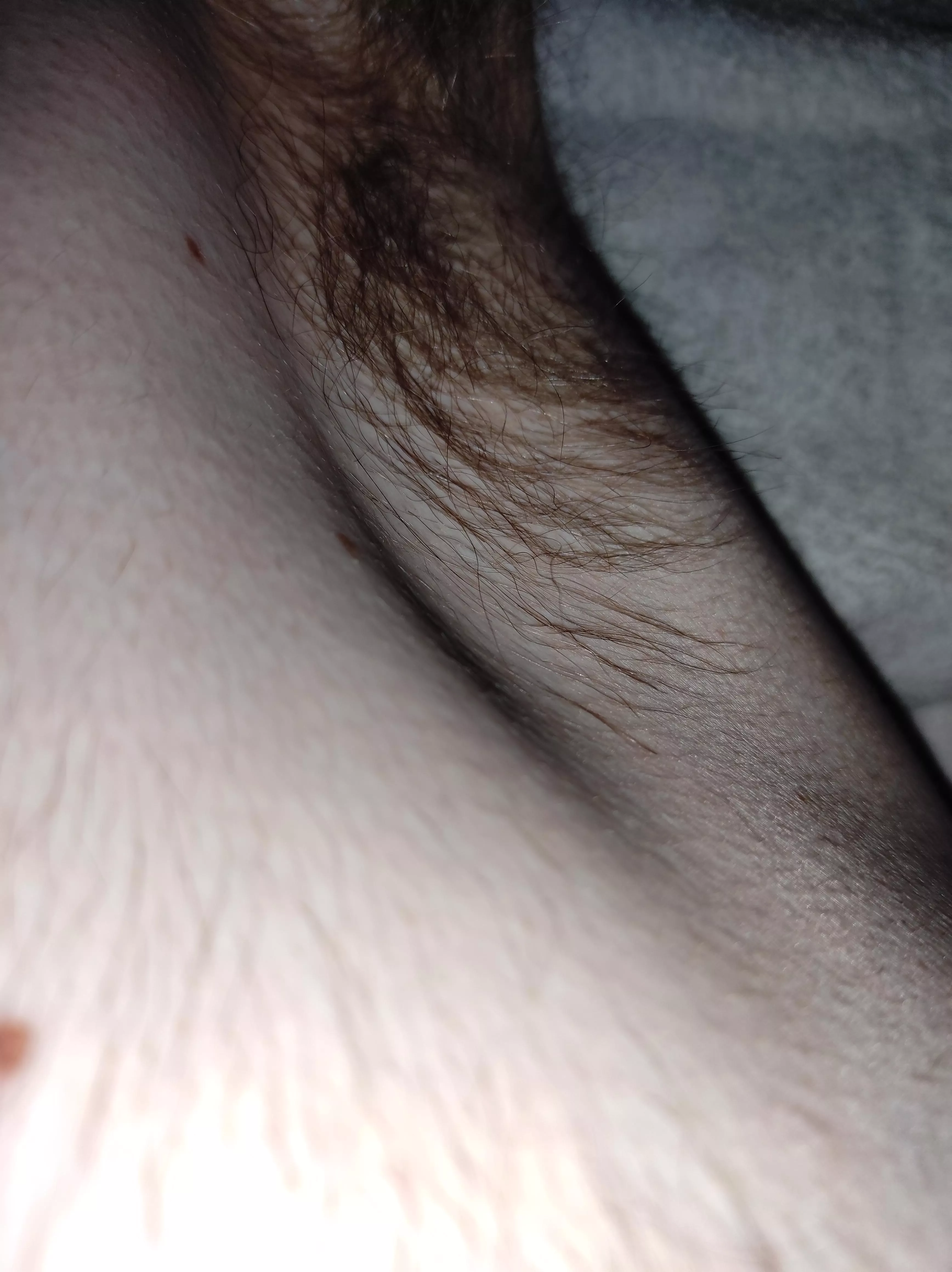 A real close-up of my hairy armpit