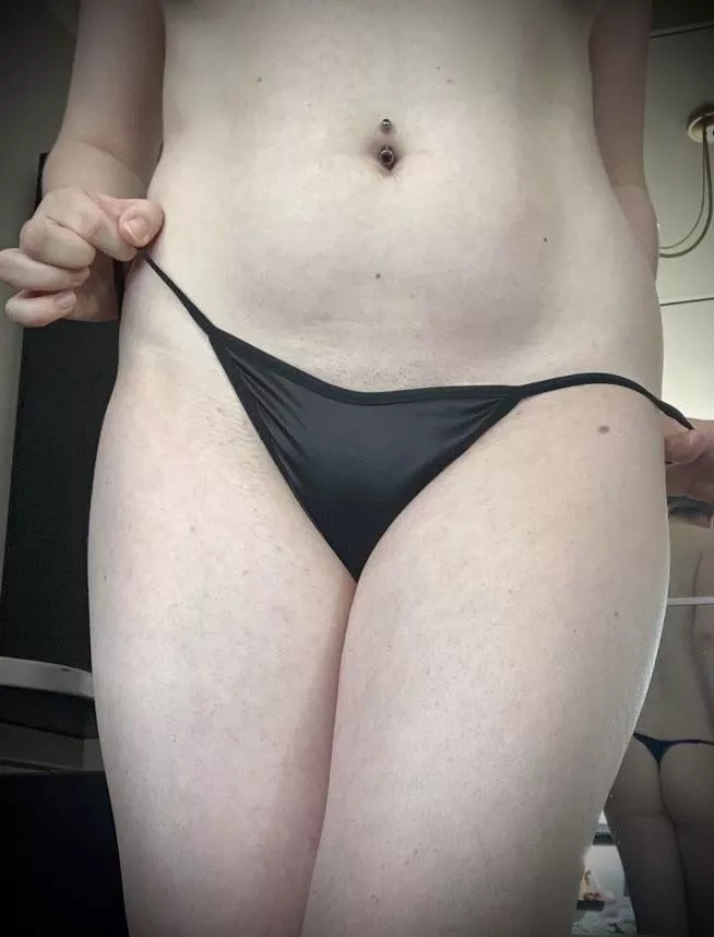 A tiny silky g-stringâ€¦do you like it? [F] ðŸ‘ ðŸ˜‰