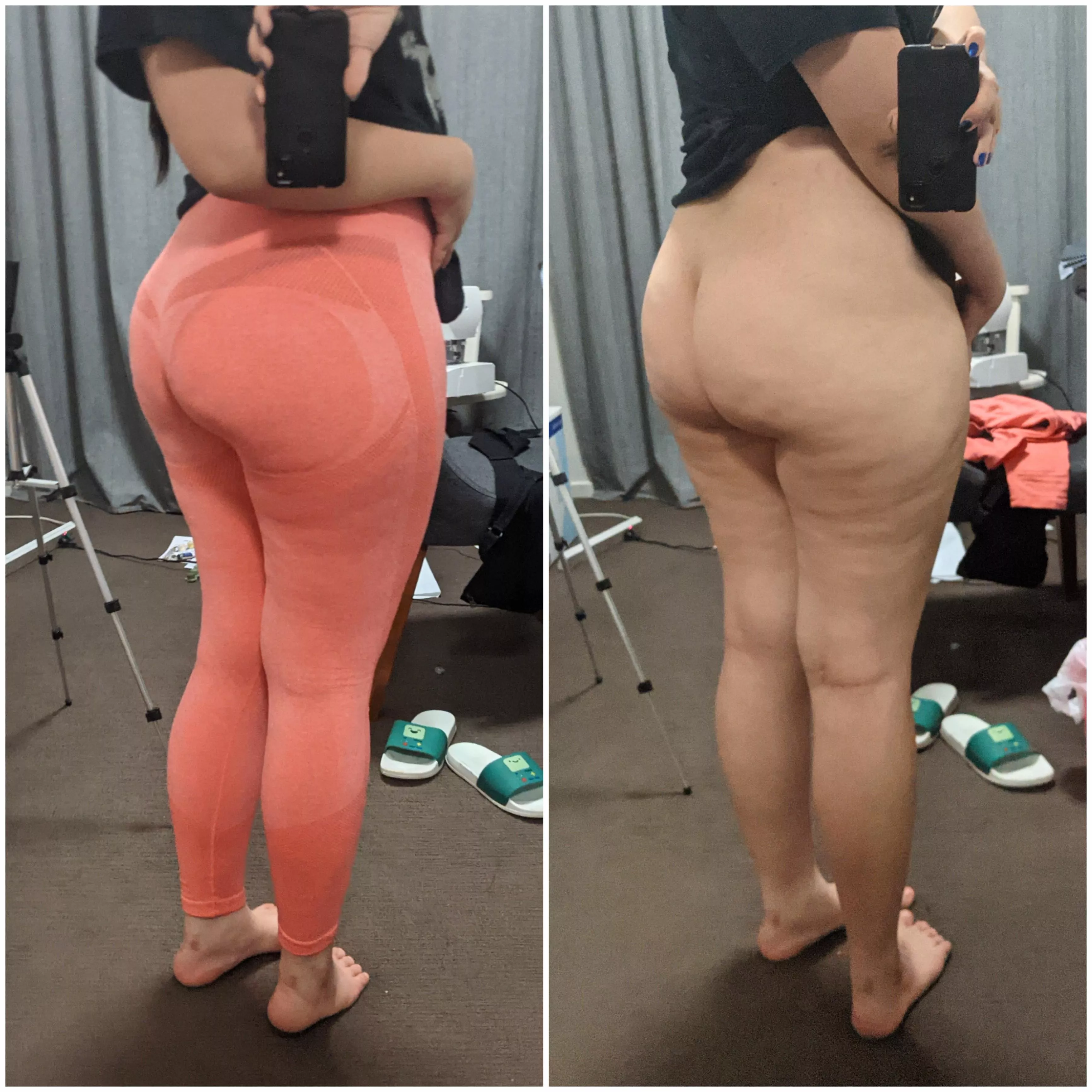 a yoga pants on/off