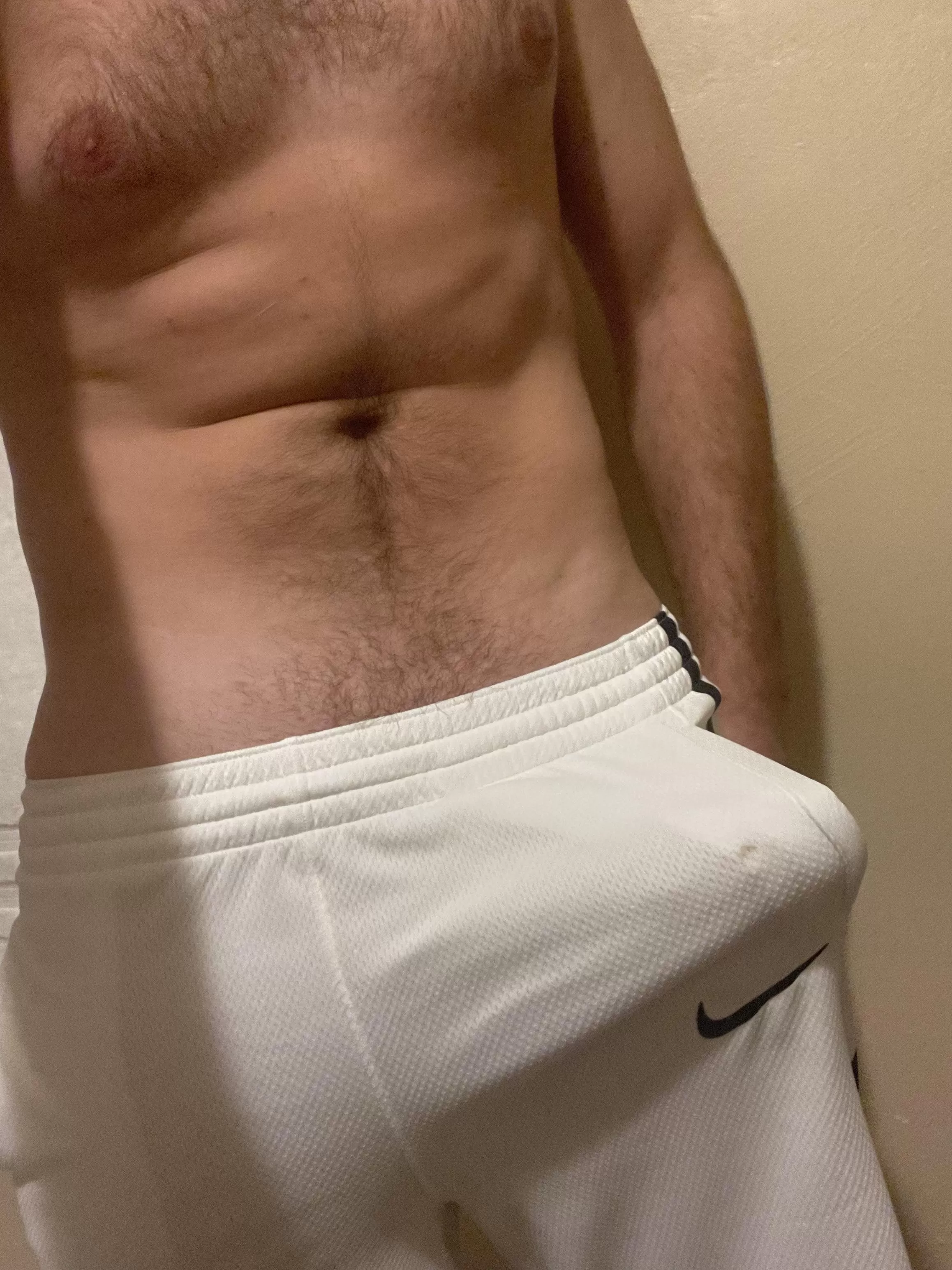 About to burst out of these Nike shorts.