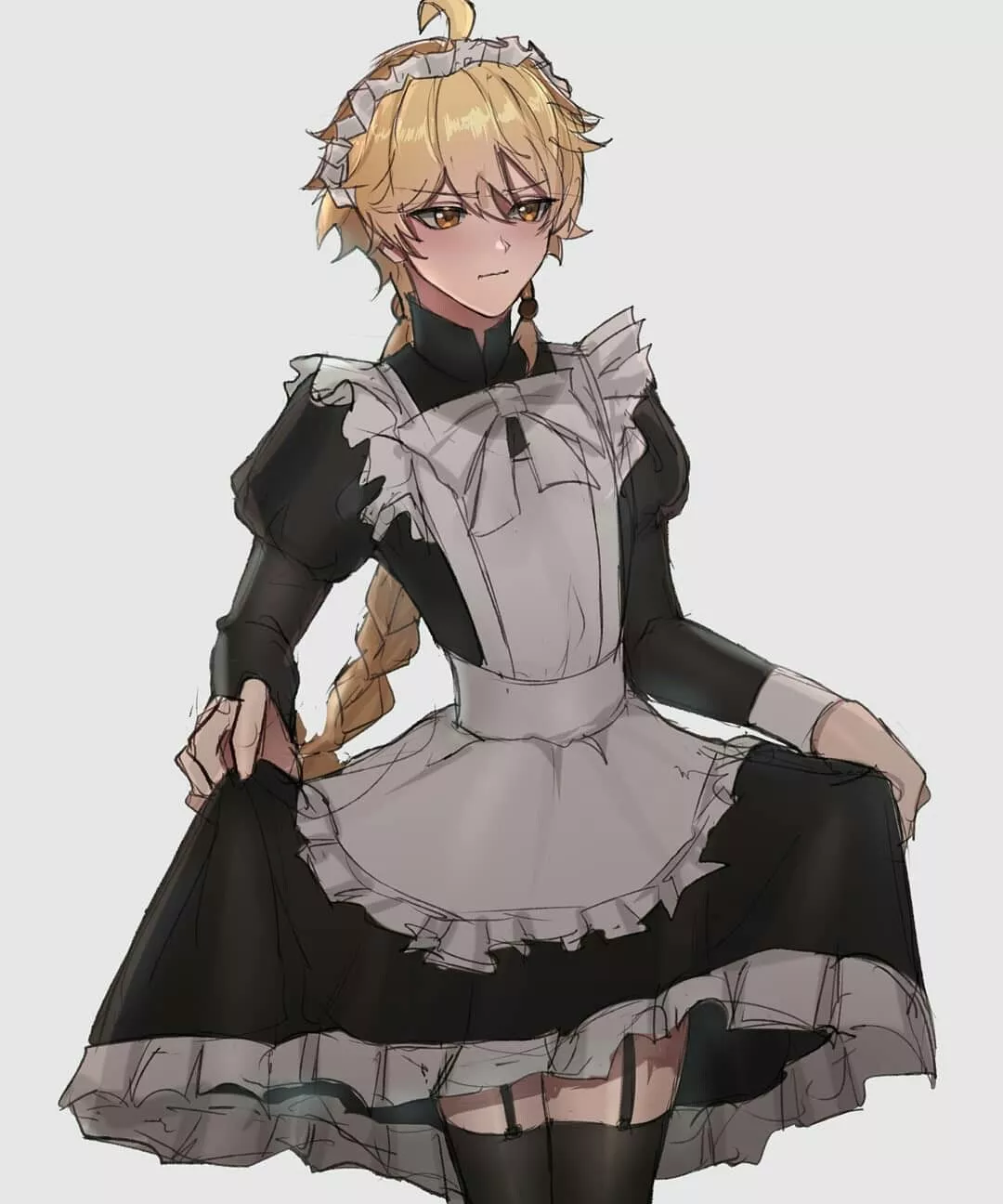 Aether in Maid Outfit