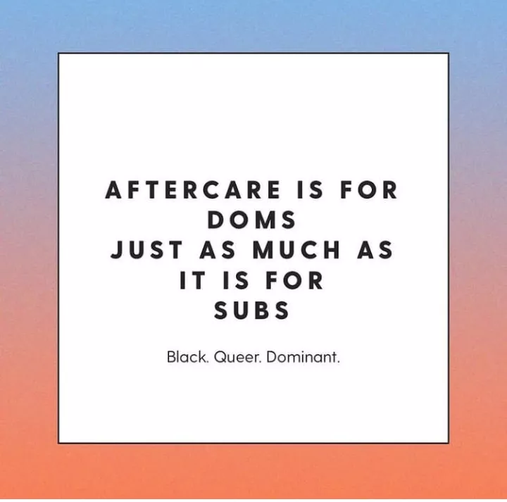 Aftercare is for everyone ✨❤️