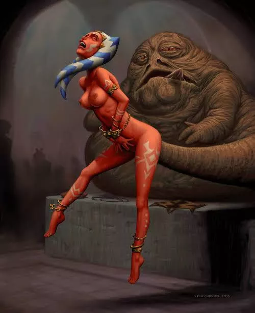 Ahsoka Tano getting dominated by Jabba.(Drew Gardner) Whoâ€™s down to recreate this as Ahsoka?