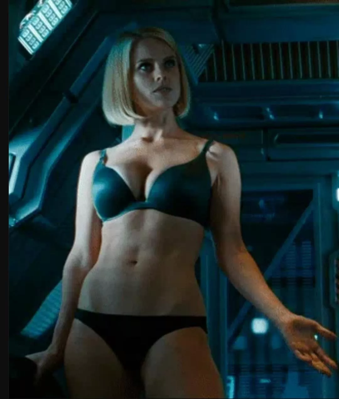 Alice Eve in bra and panties on [Star Track]