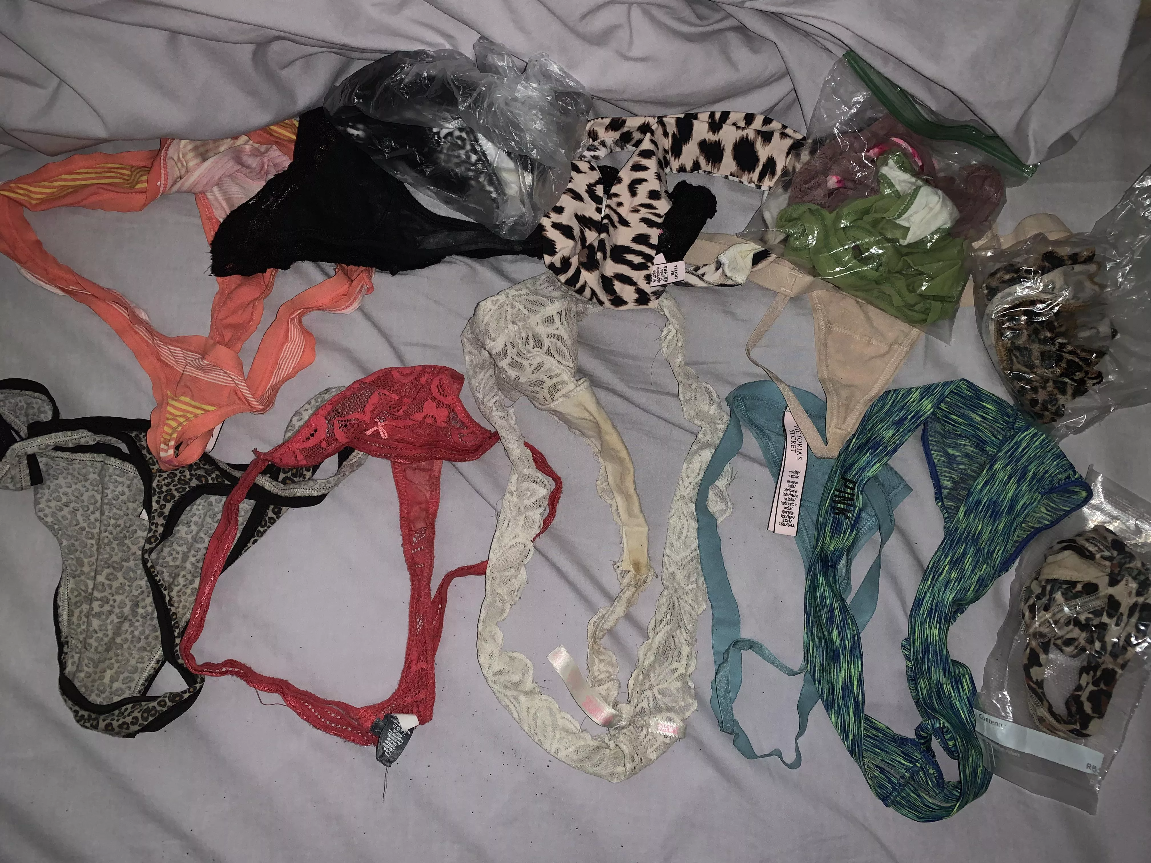 All the dirty thongs I have from 15 different girls