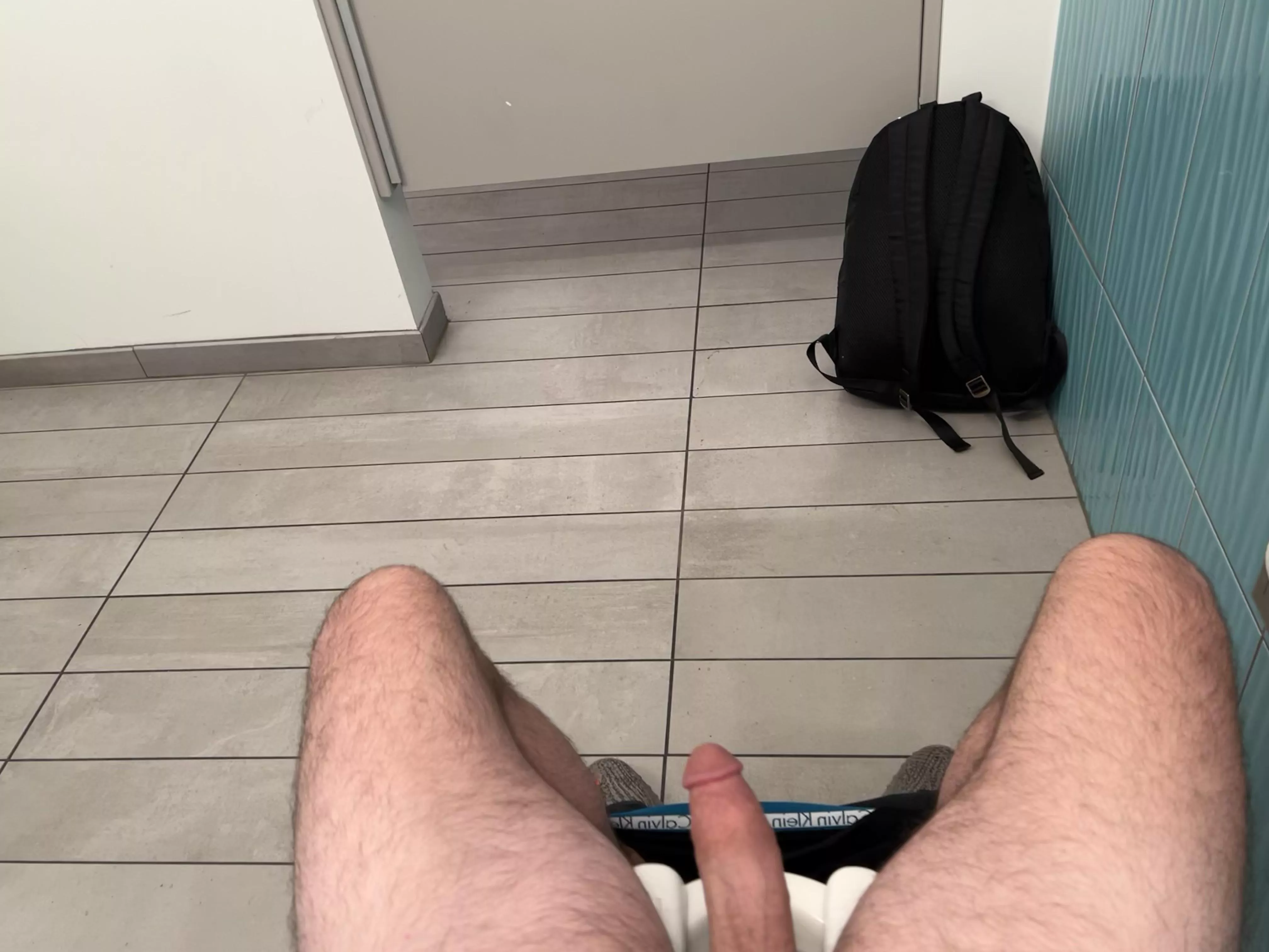 Always hard and horny in public bathrooms