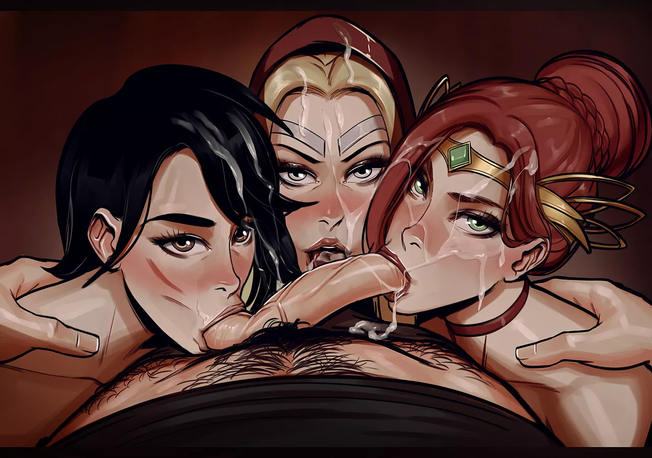 Amaya, Opeli, and Fareeda Blowjob (Cherry-Gig) [Dragon Prince]