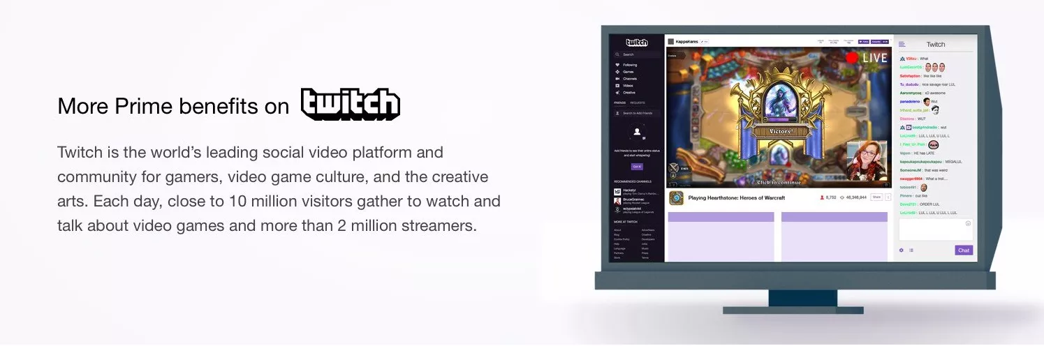 Amazon is still using the old PogChamp in promotion for Amazon Prime