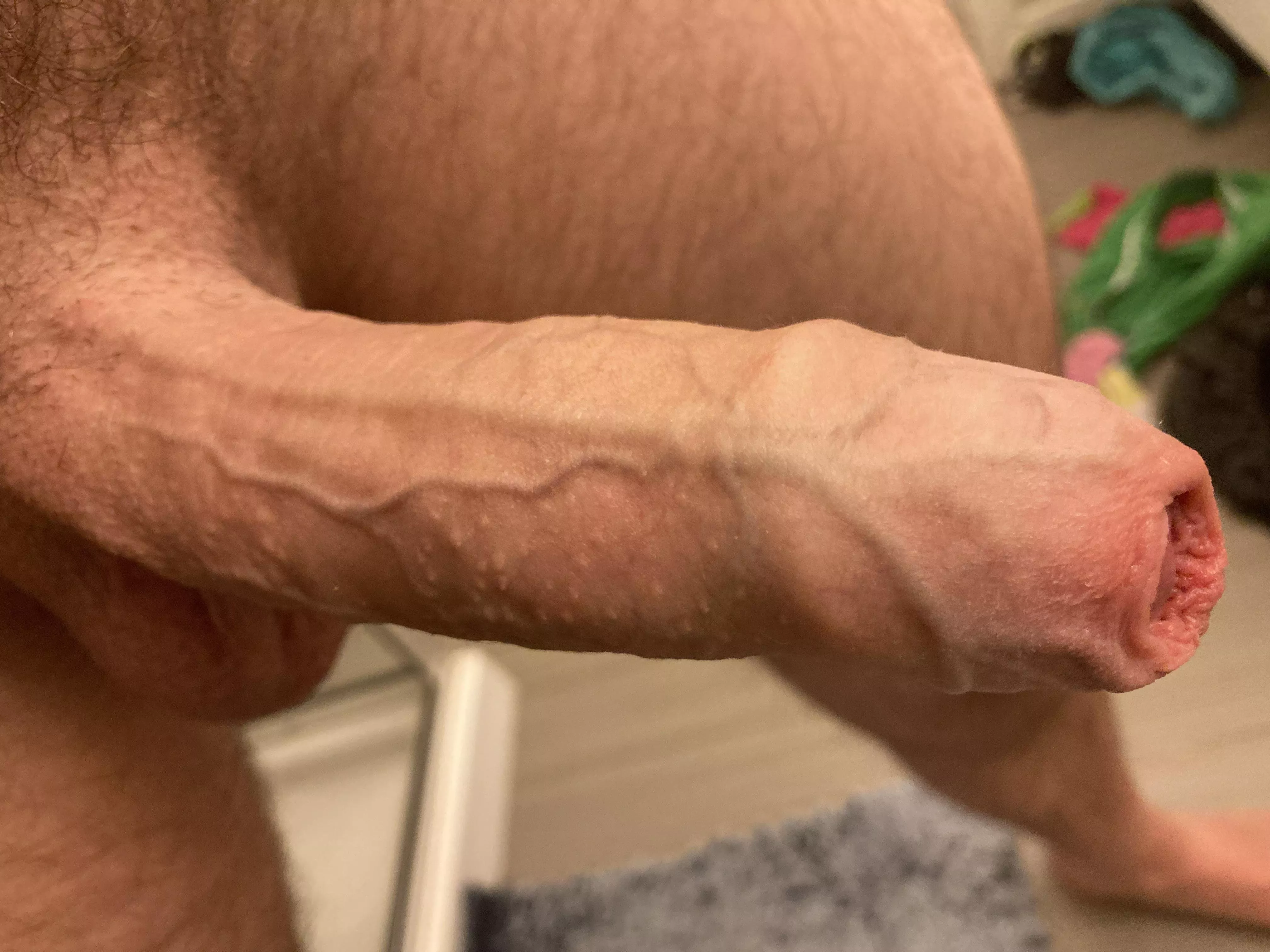 An uncut cock that shoots big loads, what more can you ask for?