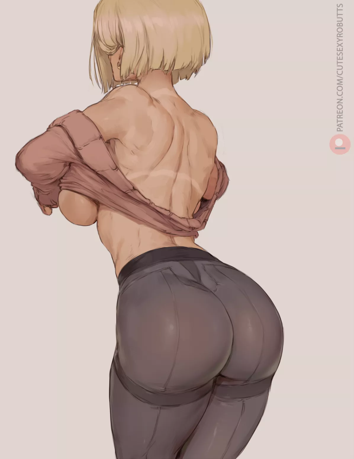 Android 18 from behind (cutesexyrobutts) [Dragon Ball]