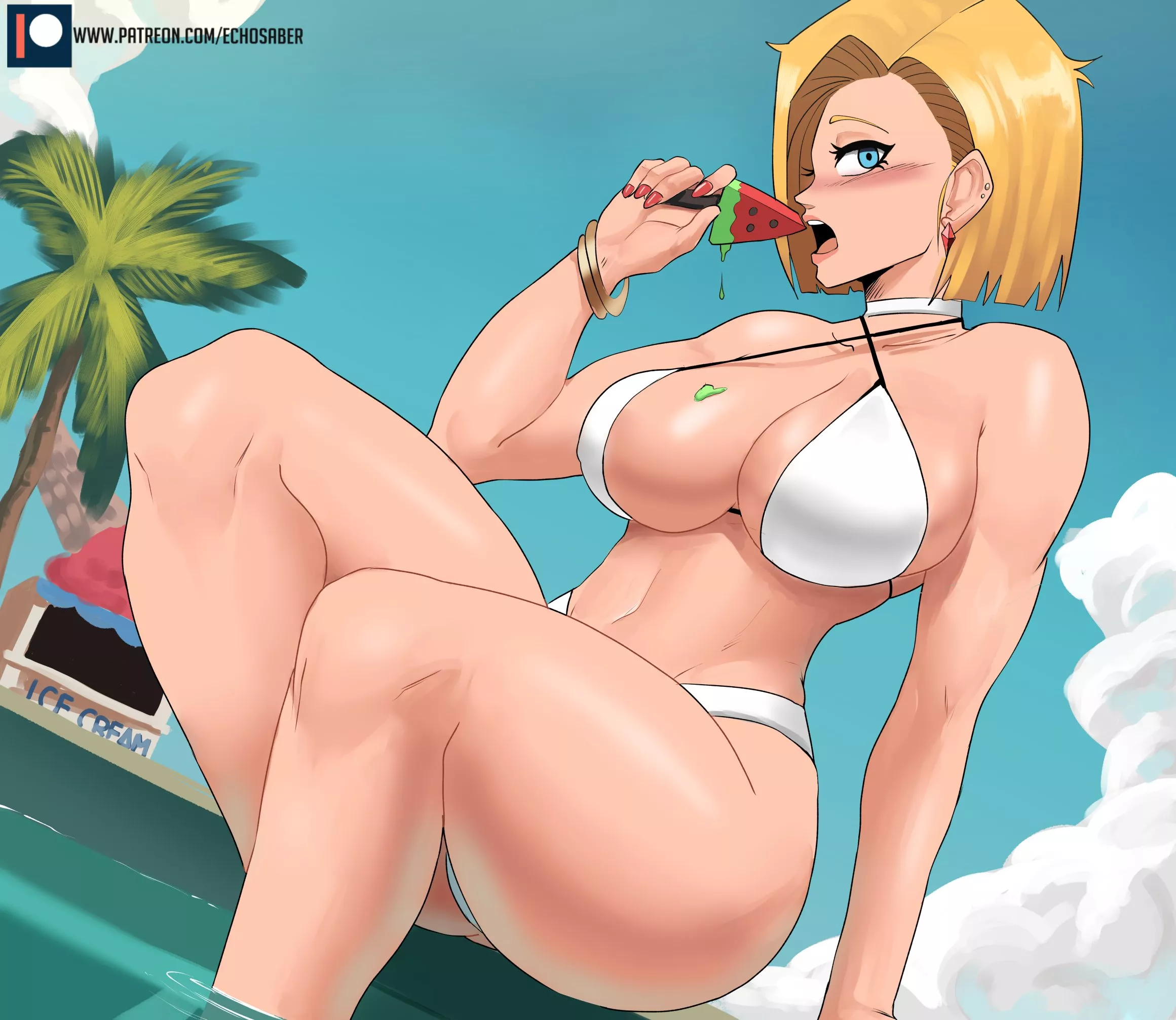 Android 18 - Melon Ice Cream (Echo Saber) [Dragon Ball]