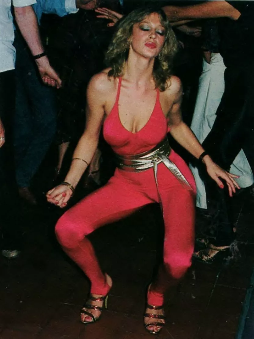 Ann West at a disco in 1980