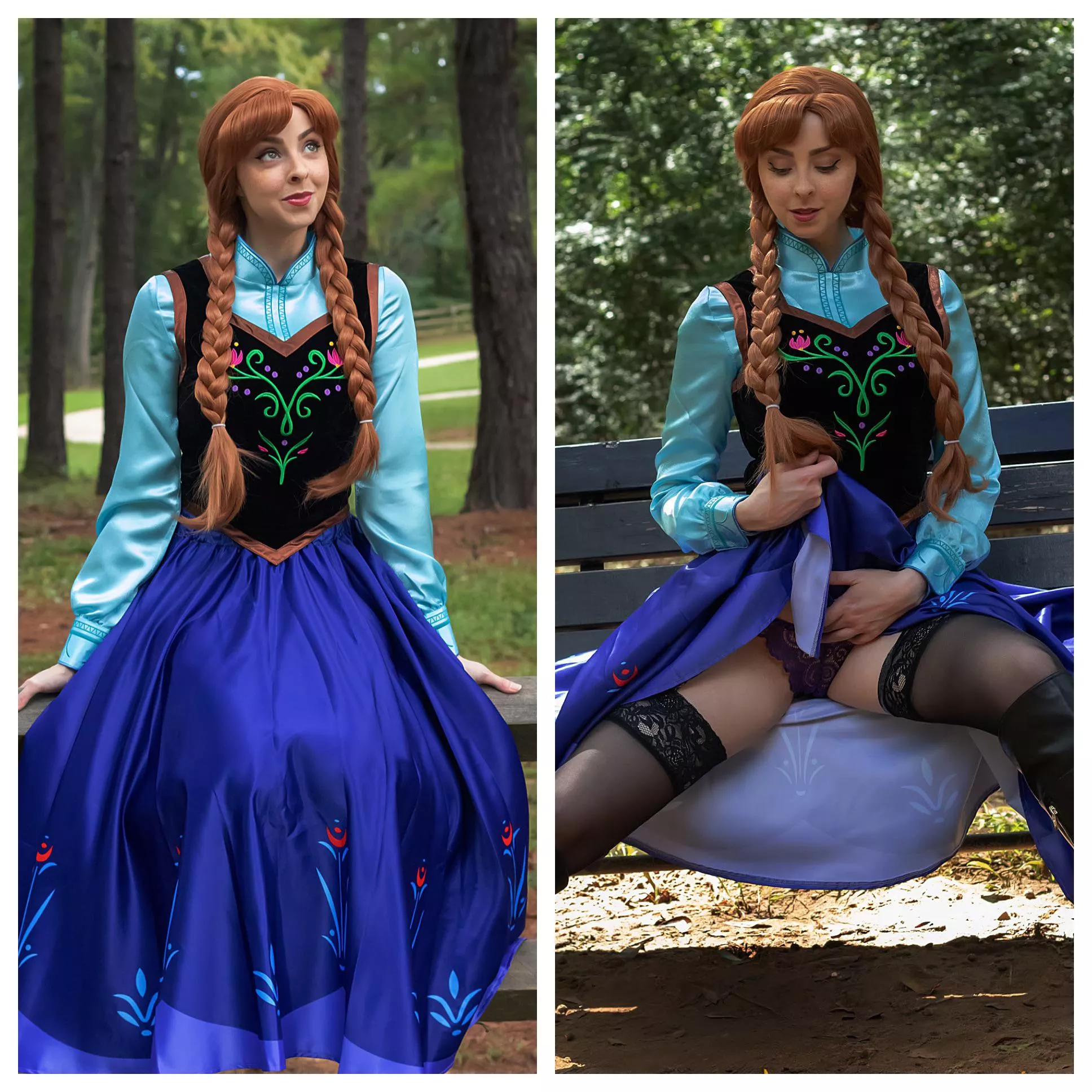 Anna likes getting frisky in public. Donâ€™t tell Elsa if you get a peek by Lunaraecosplay [self]