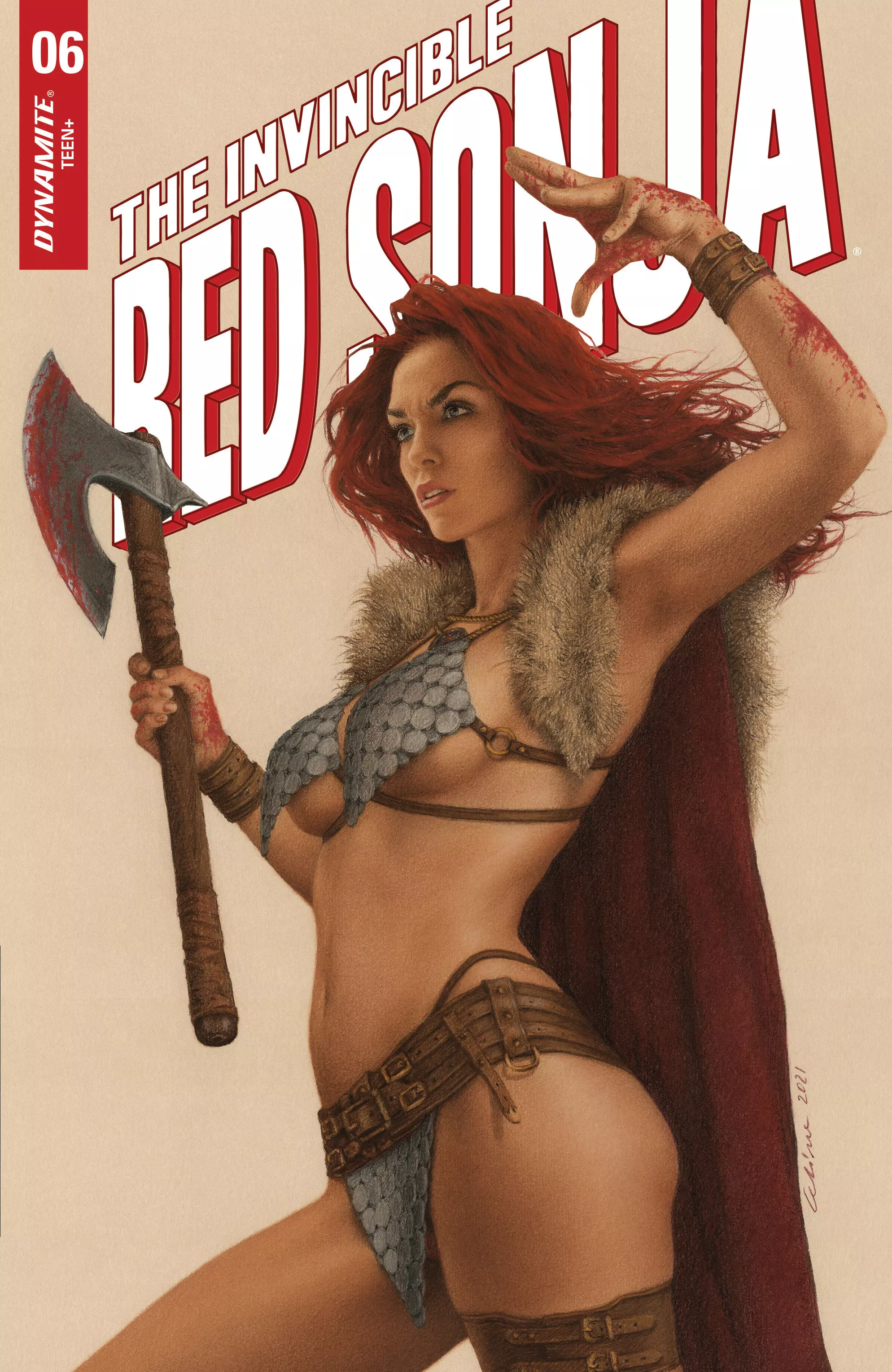 Another beautiful Variant Cover for Red Sonja [The Invincible Red Sonja #6]