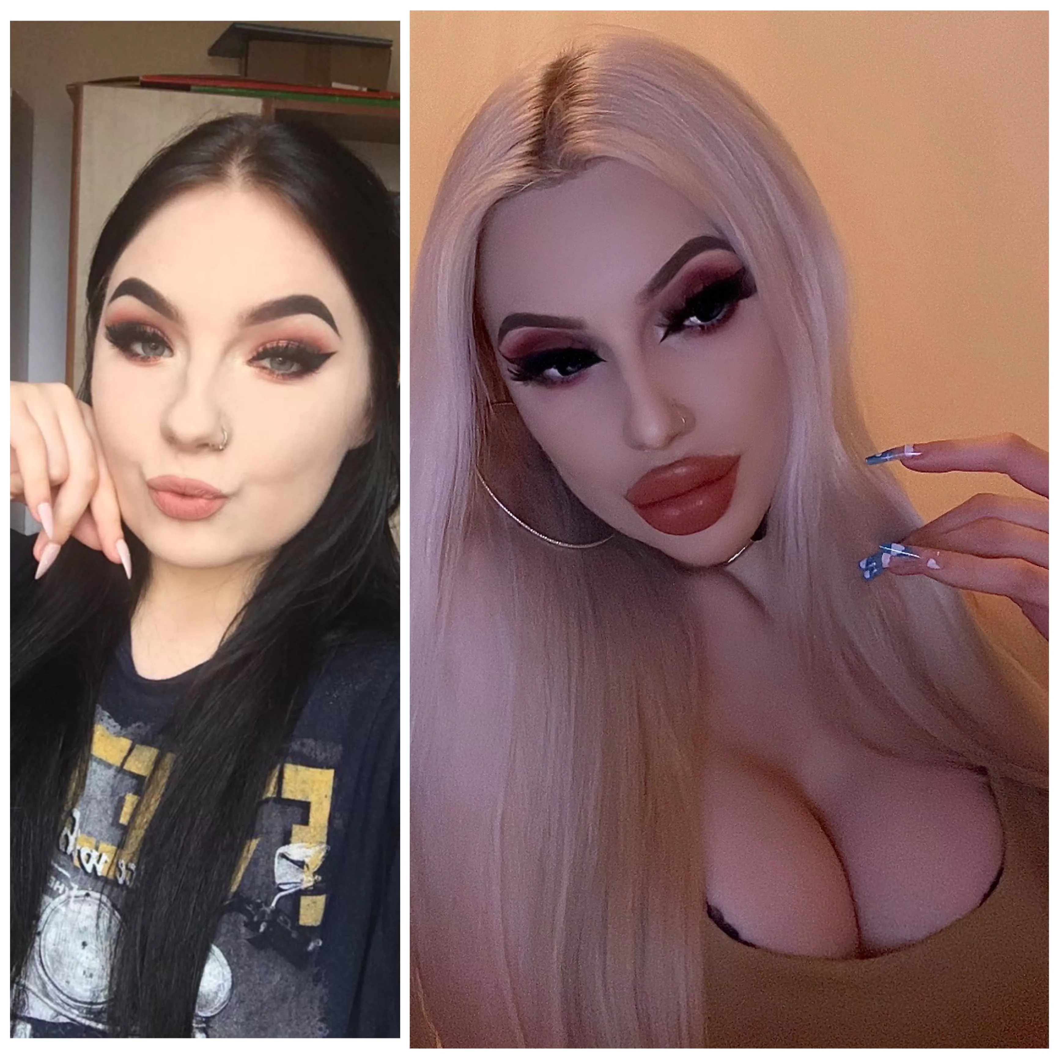 another one of my bimbofication (2019 vs 2021)🤑🔥😈