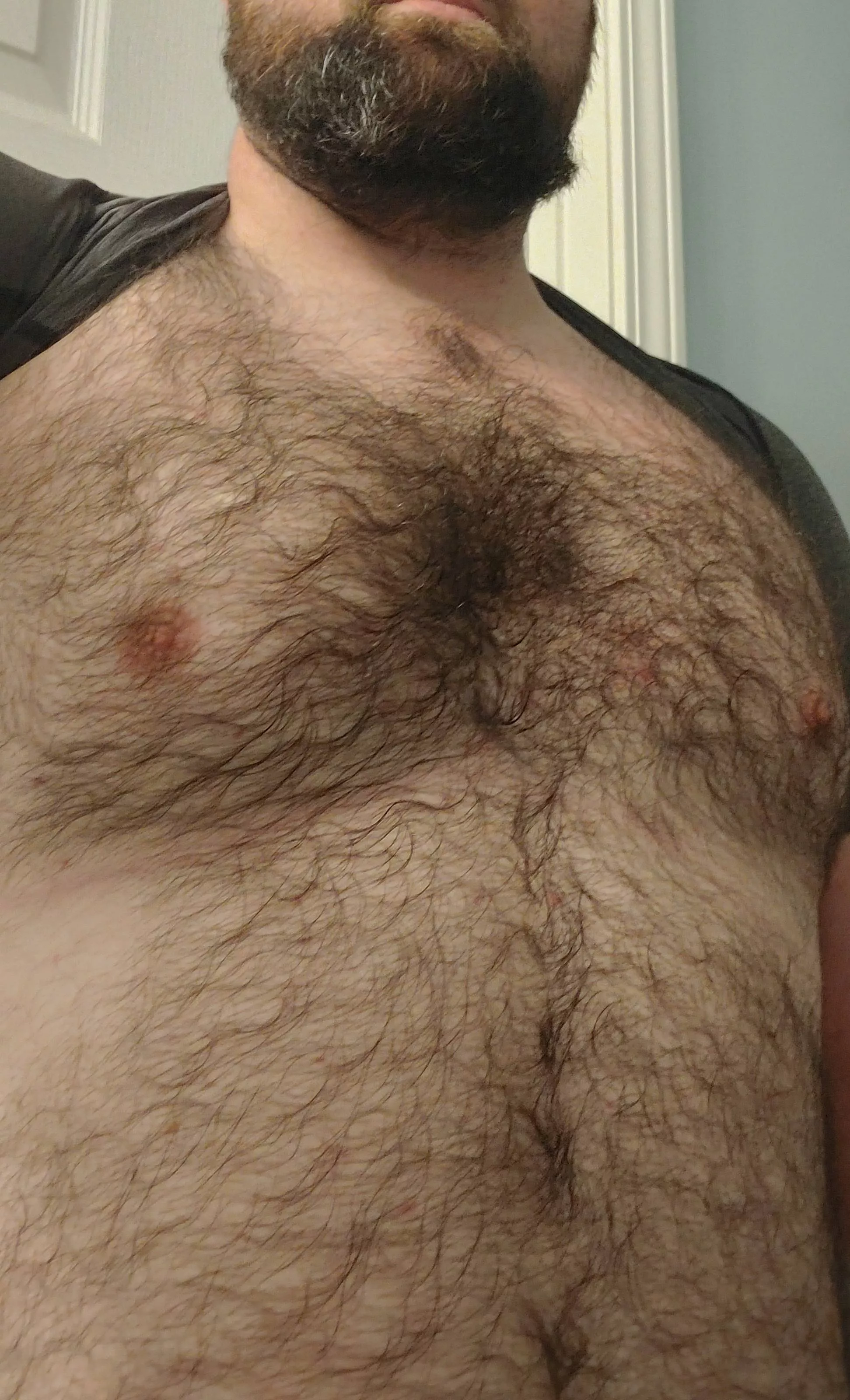 Another post workout sweaty chest!