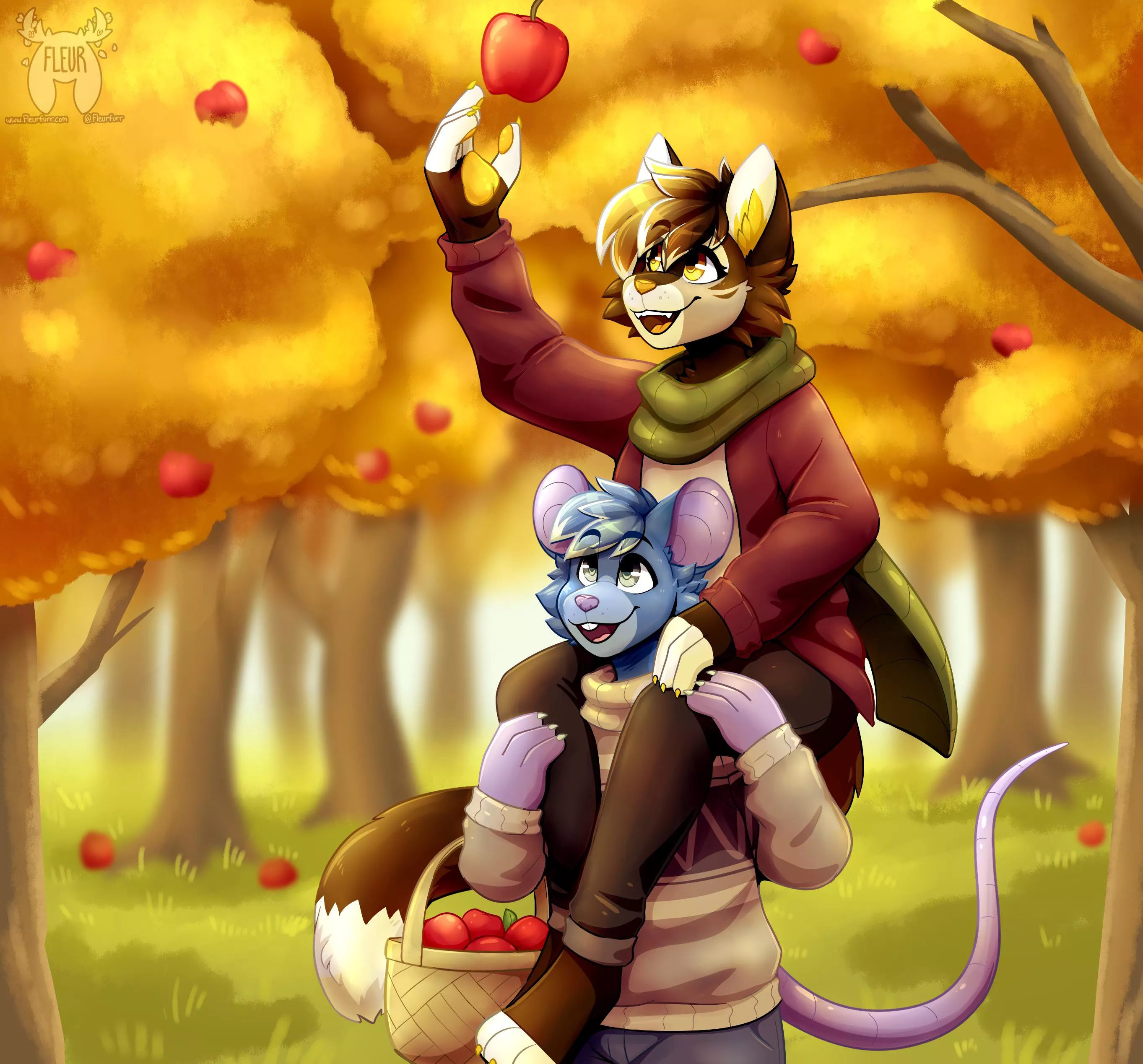 Apple picking (Art by me: @Fleurfurr on twitter)