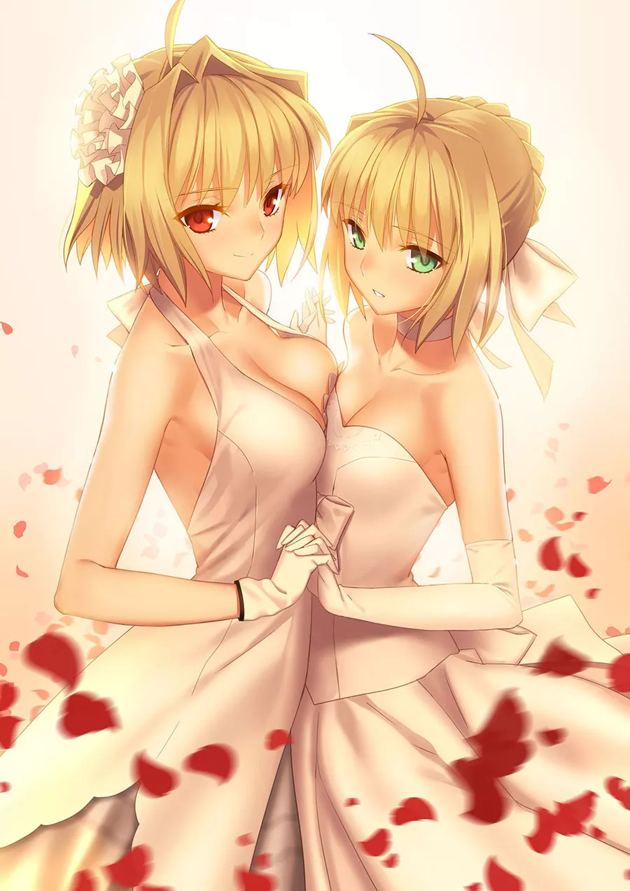 Arcueid Brunestud and Artoria Pendragon