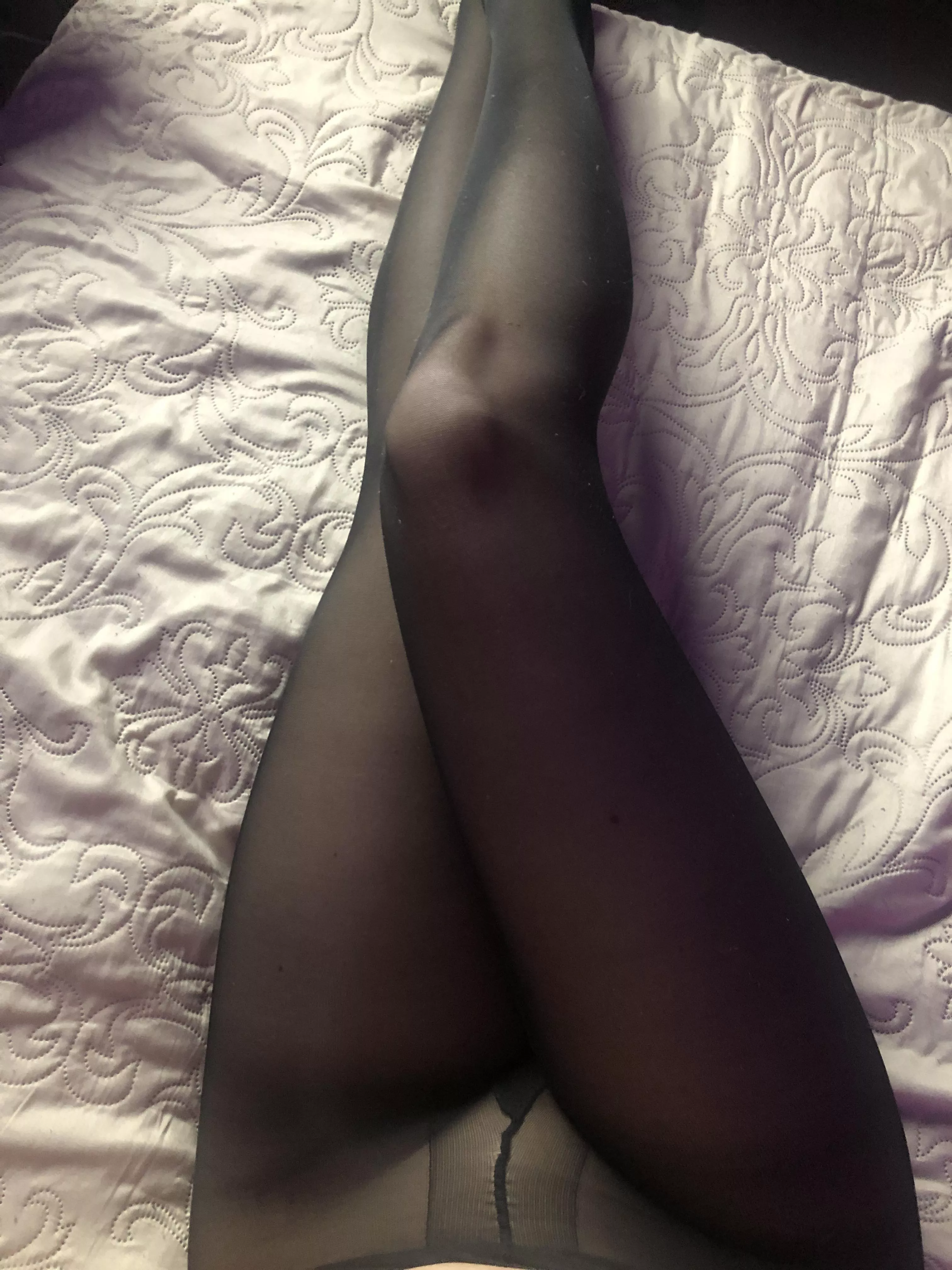 Arenâ€™t my legs perfect in nylons?