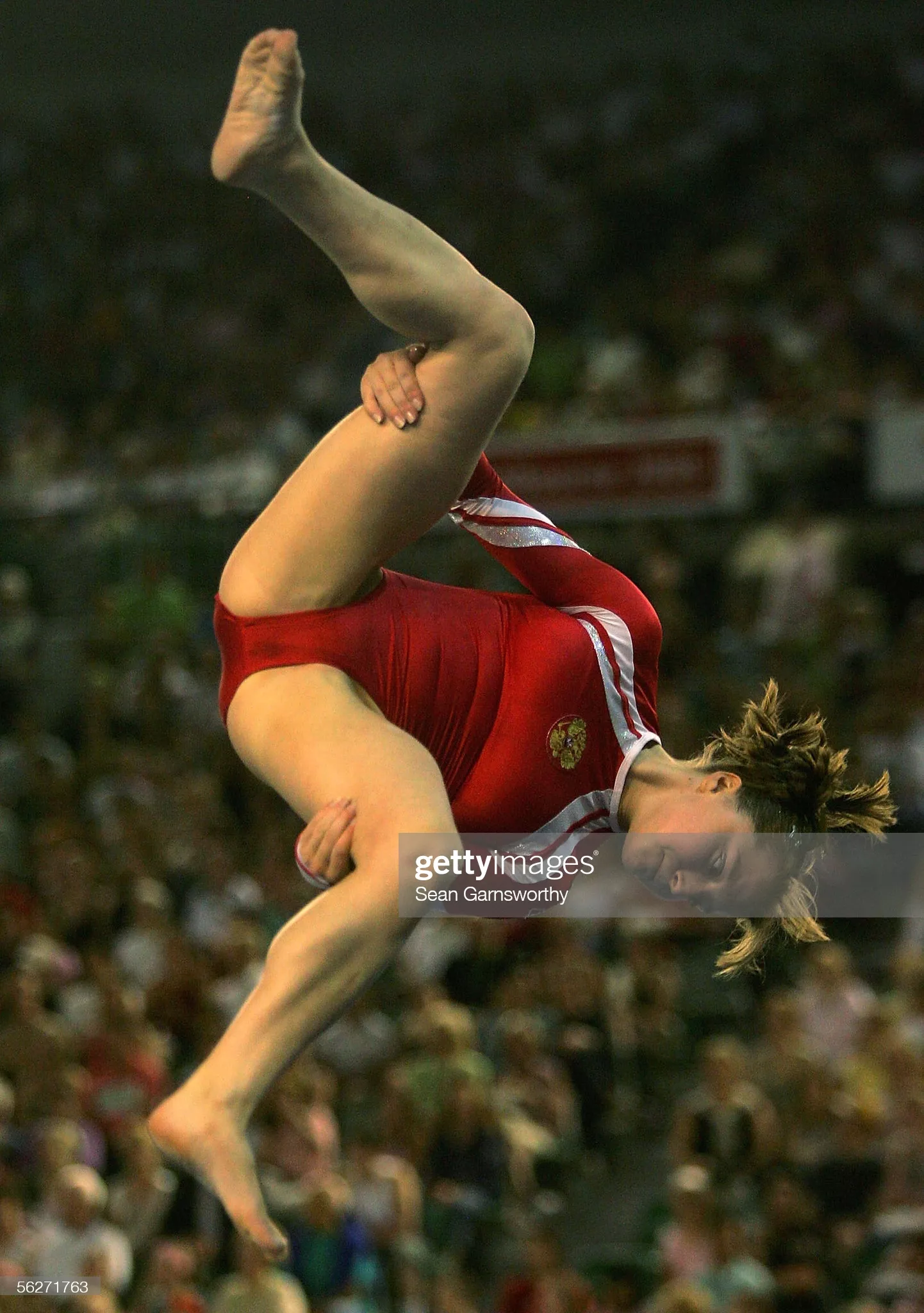 Artistic gymnast woman Anna Pavlova at the 2005 World Gymnastics Championships