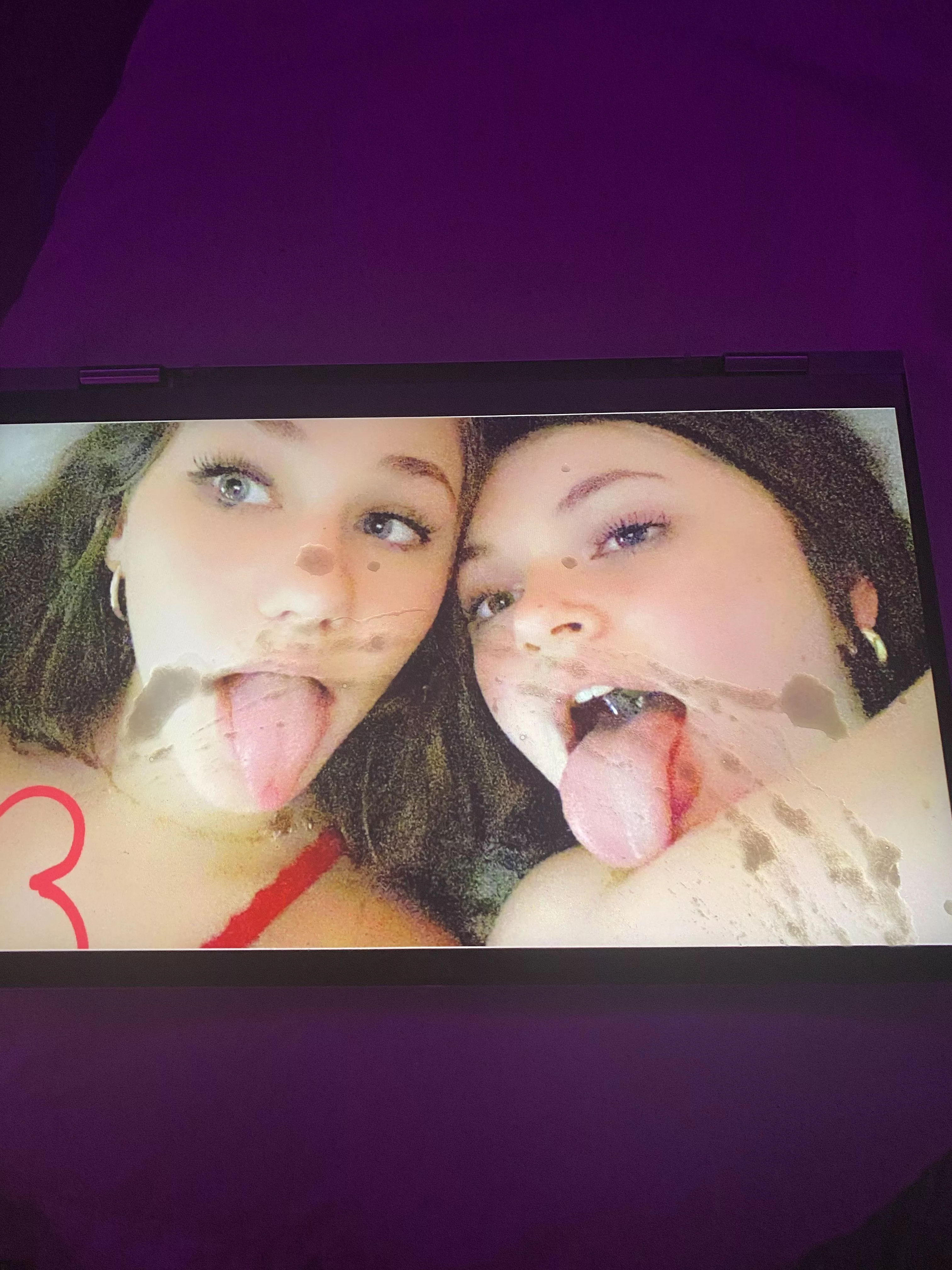 As requested, Gabi and Bailey covered in cum :)