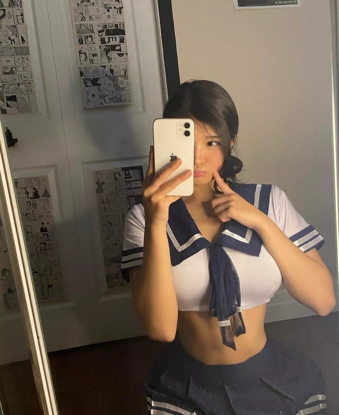 Asian schoolgirl outfit