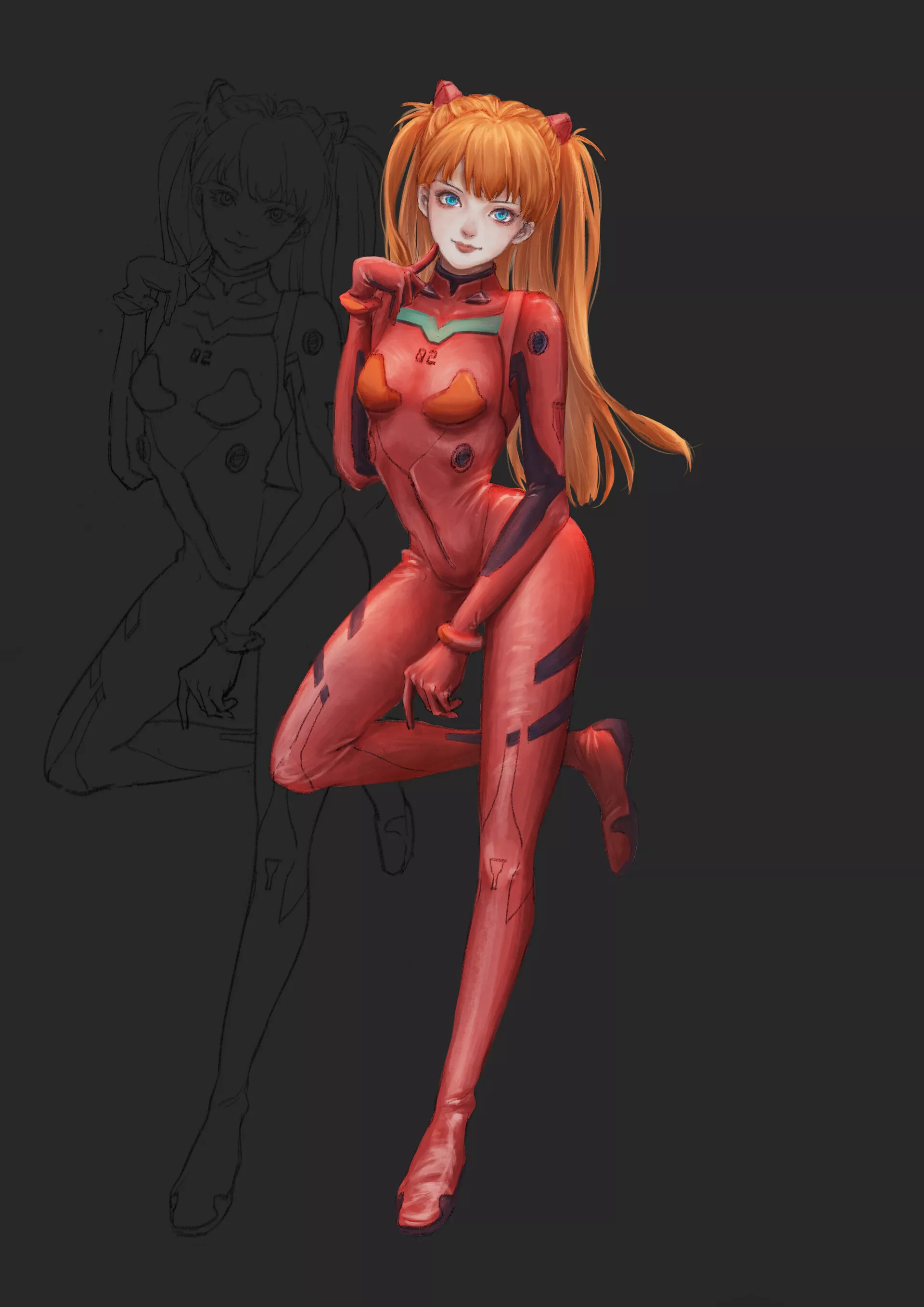 Asuka Langley Soryu plugsuit by Mindy Tsai