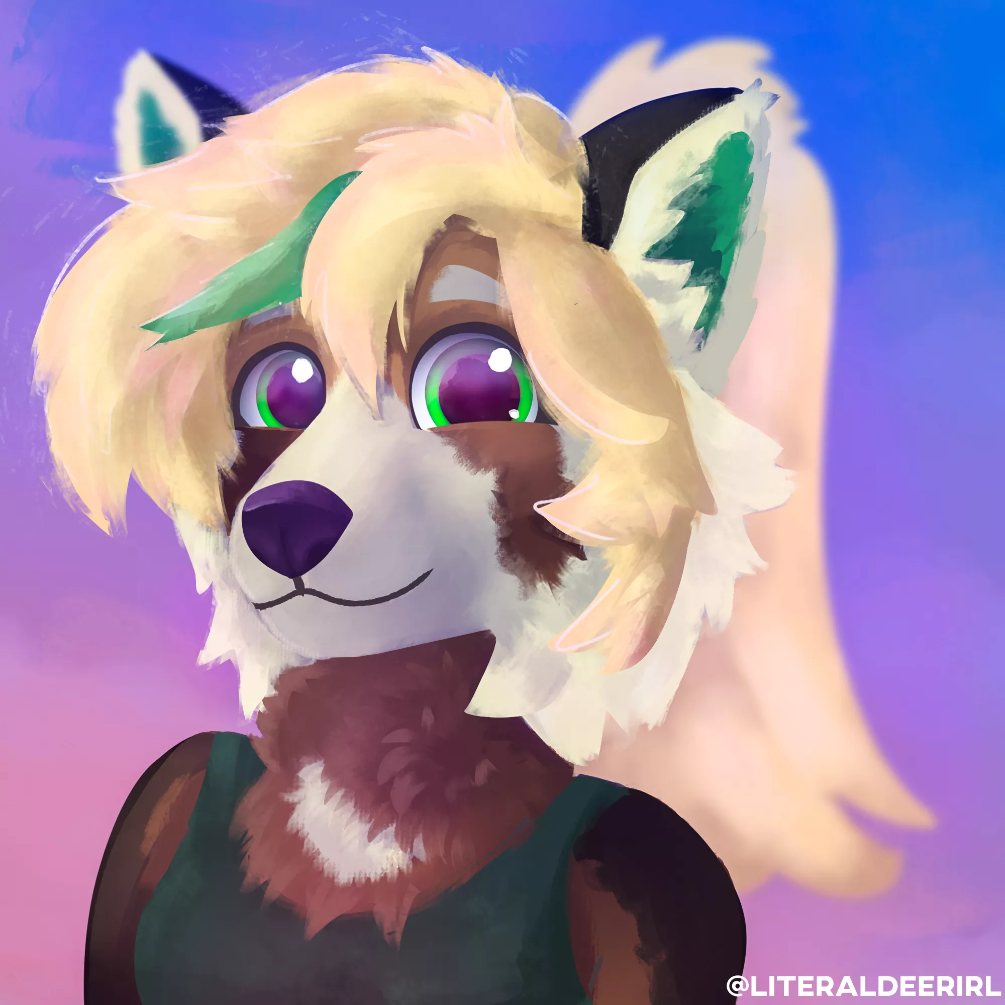 Attempted a loose painting style for a change! [OC @LiteralDeerIRL]