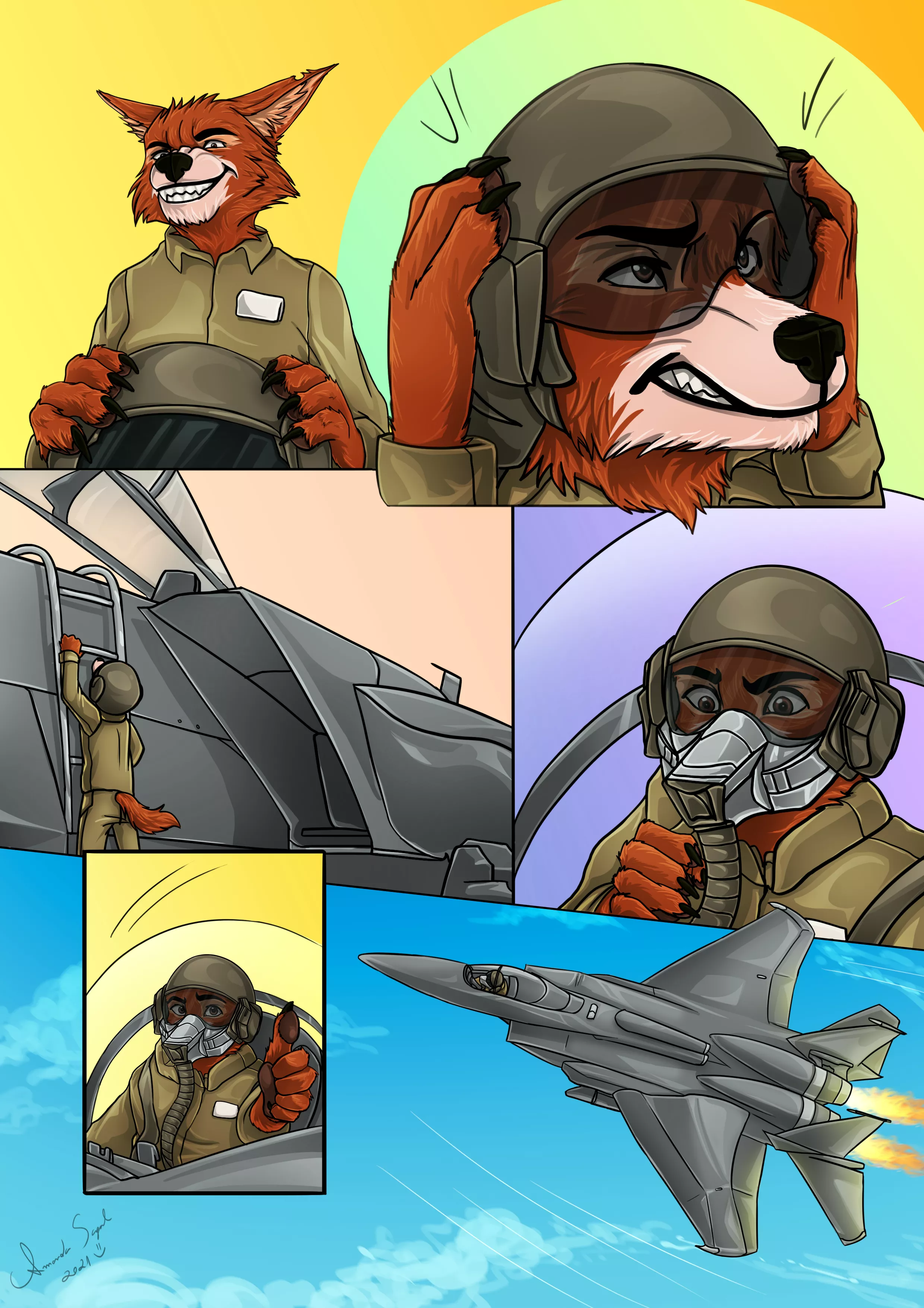 AU : F-15 pilot Don Karnage ready to go - done for me by Amand4, link to artist below