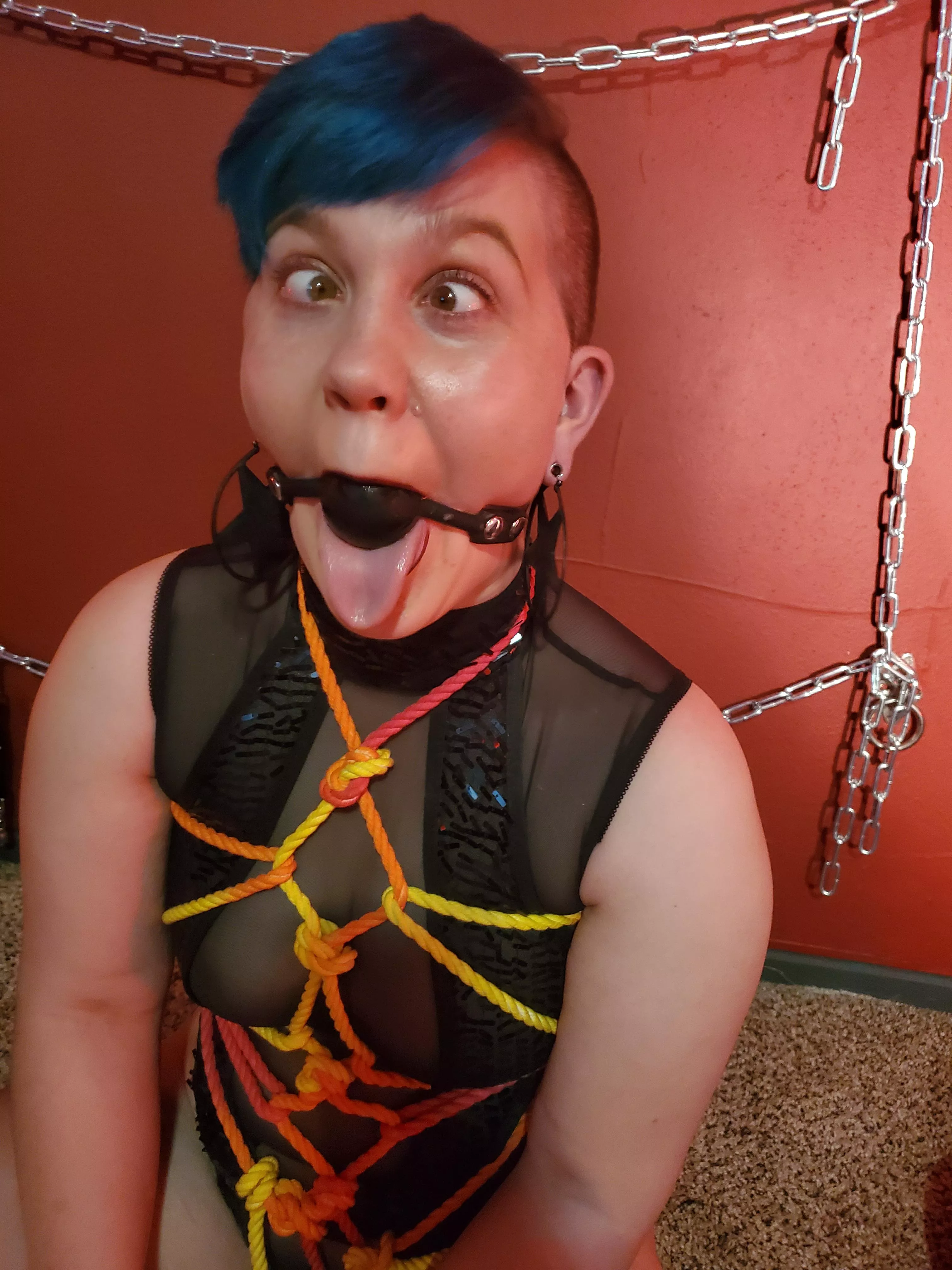 Ball gag goofiness ðŸ˜…ðŸ¥°