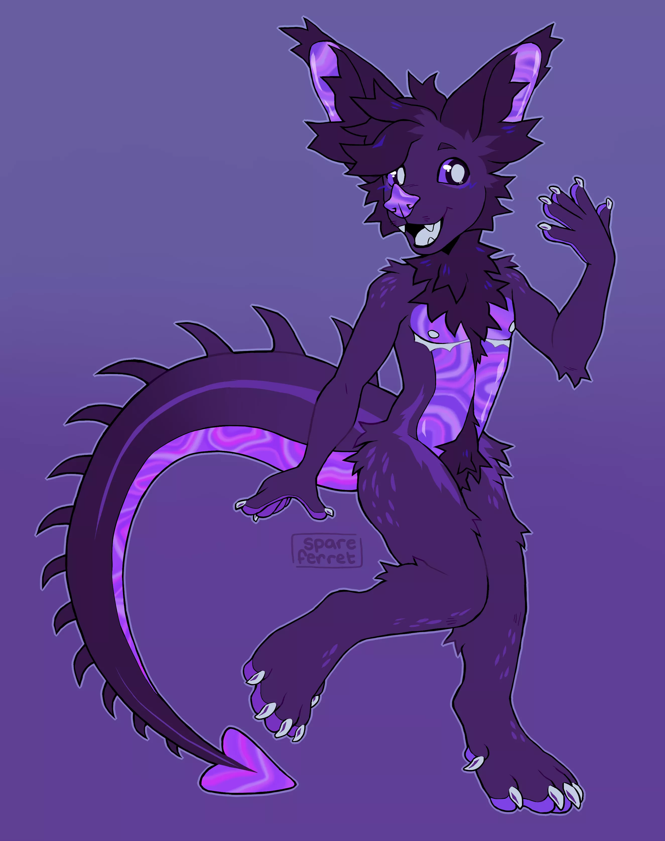 bat dragon! (art by me, spareferret on twitter)