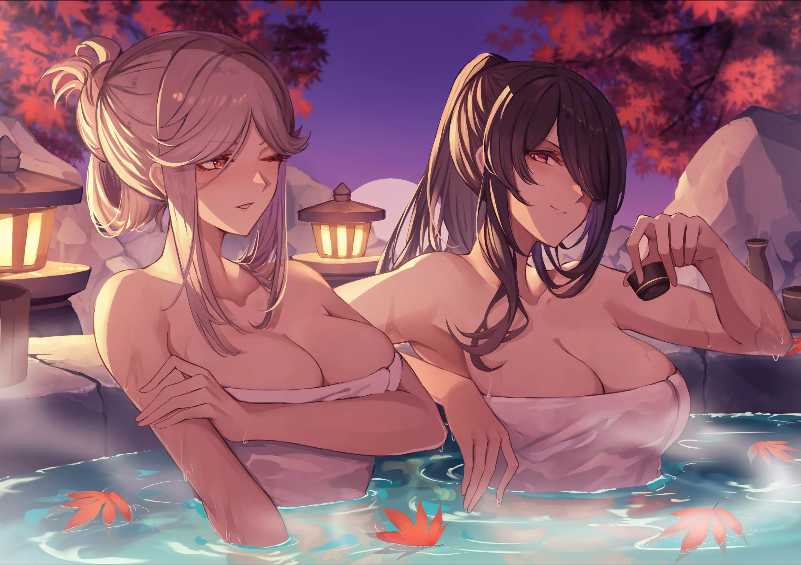 Bathing Ningguang & Beidou [Genshin Impact]