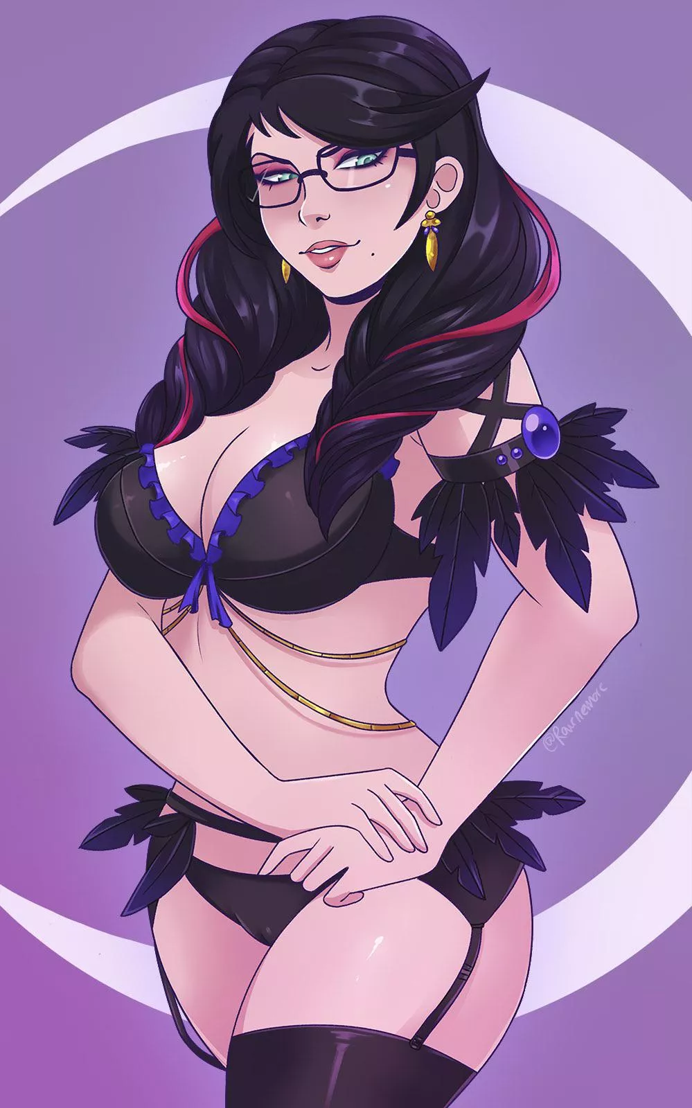 Bayonetta is showing off her new style (Ravenemore) [Bayonetta]