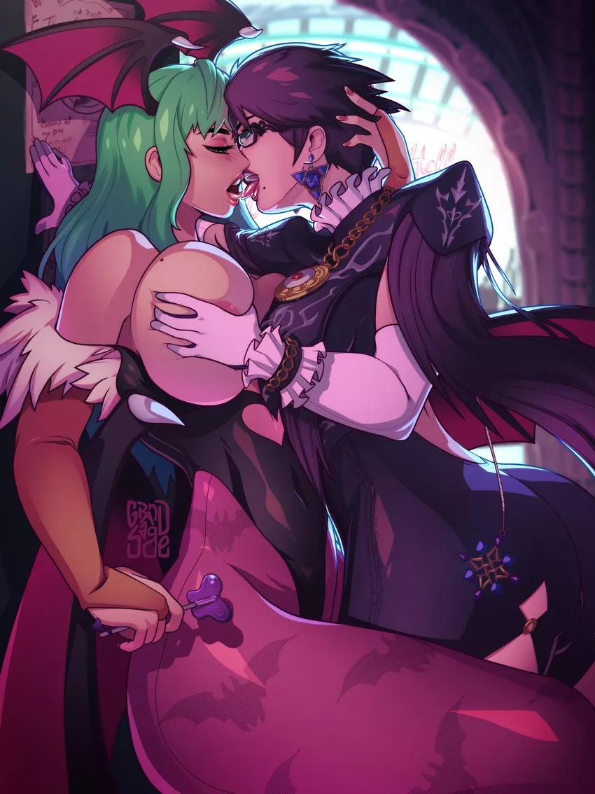 [Bayonetta][Darkstalkers] Bayonetta and Morrigan's Mutual Lust